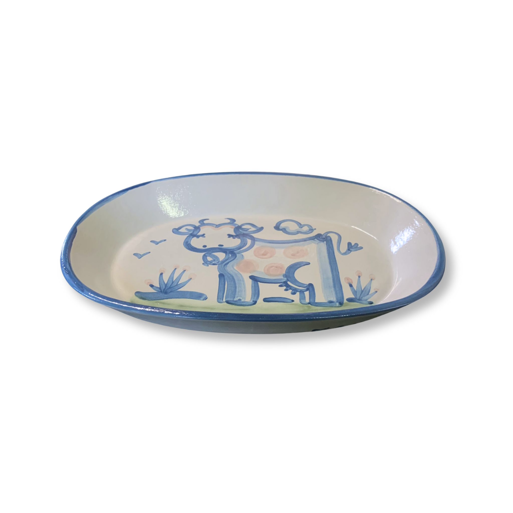 Medium Oval Platter - Cow