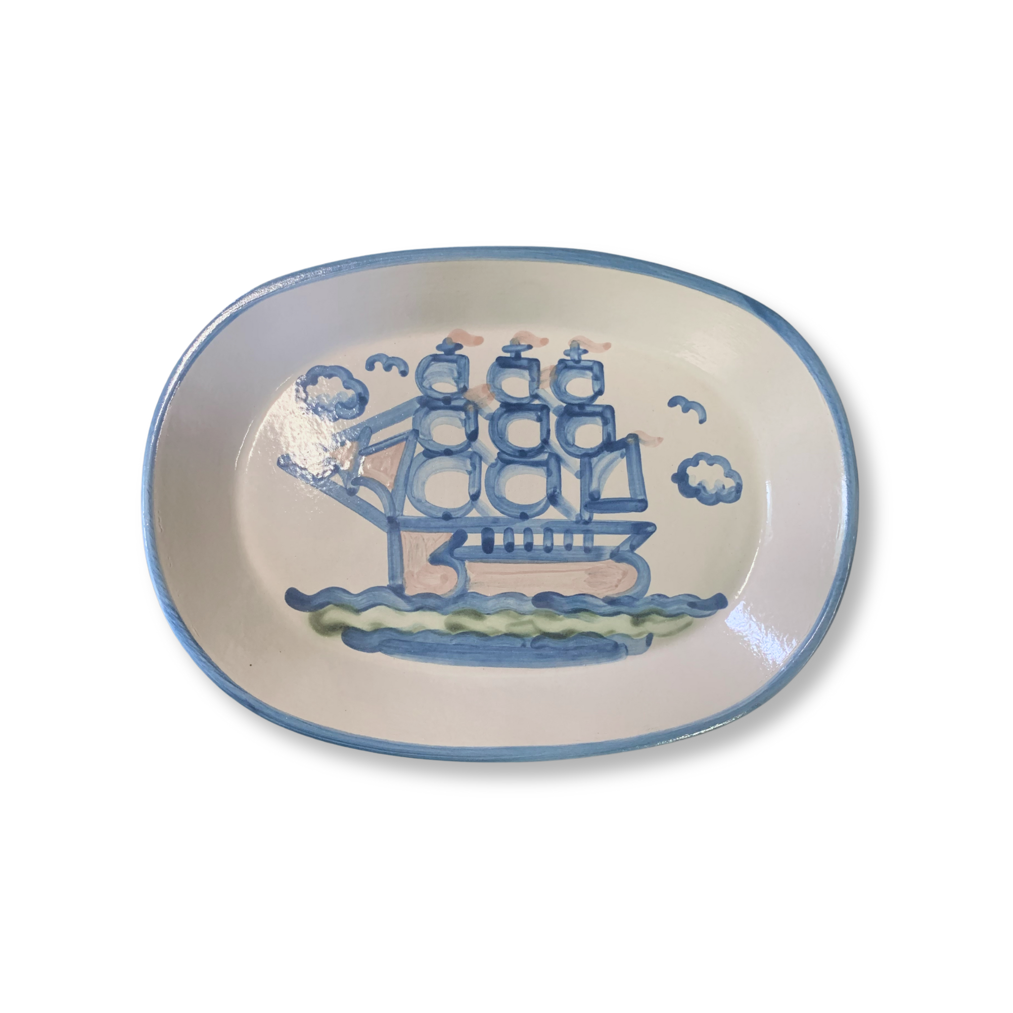 Medium Oval Platter - Ship