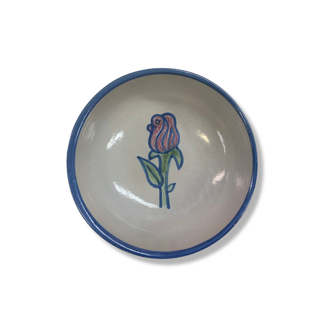 Cereal Bowl - Red Rose