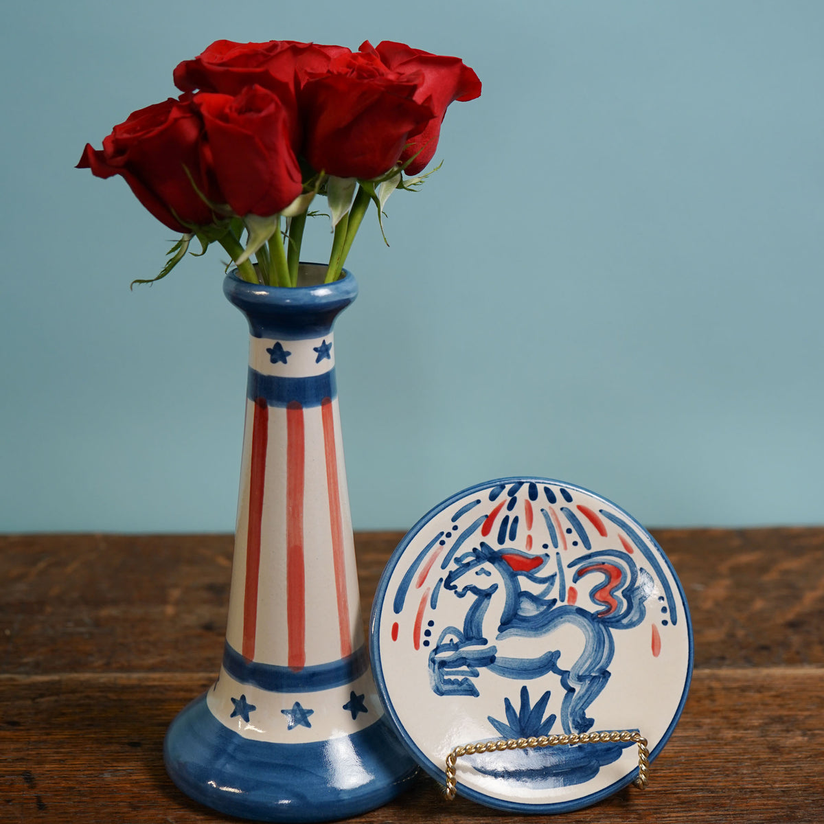 Stars & Stripes Candlestick Vase