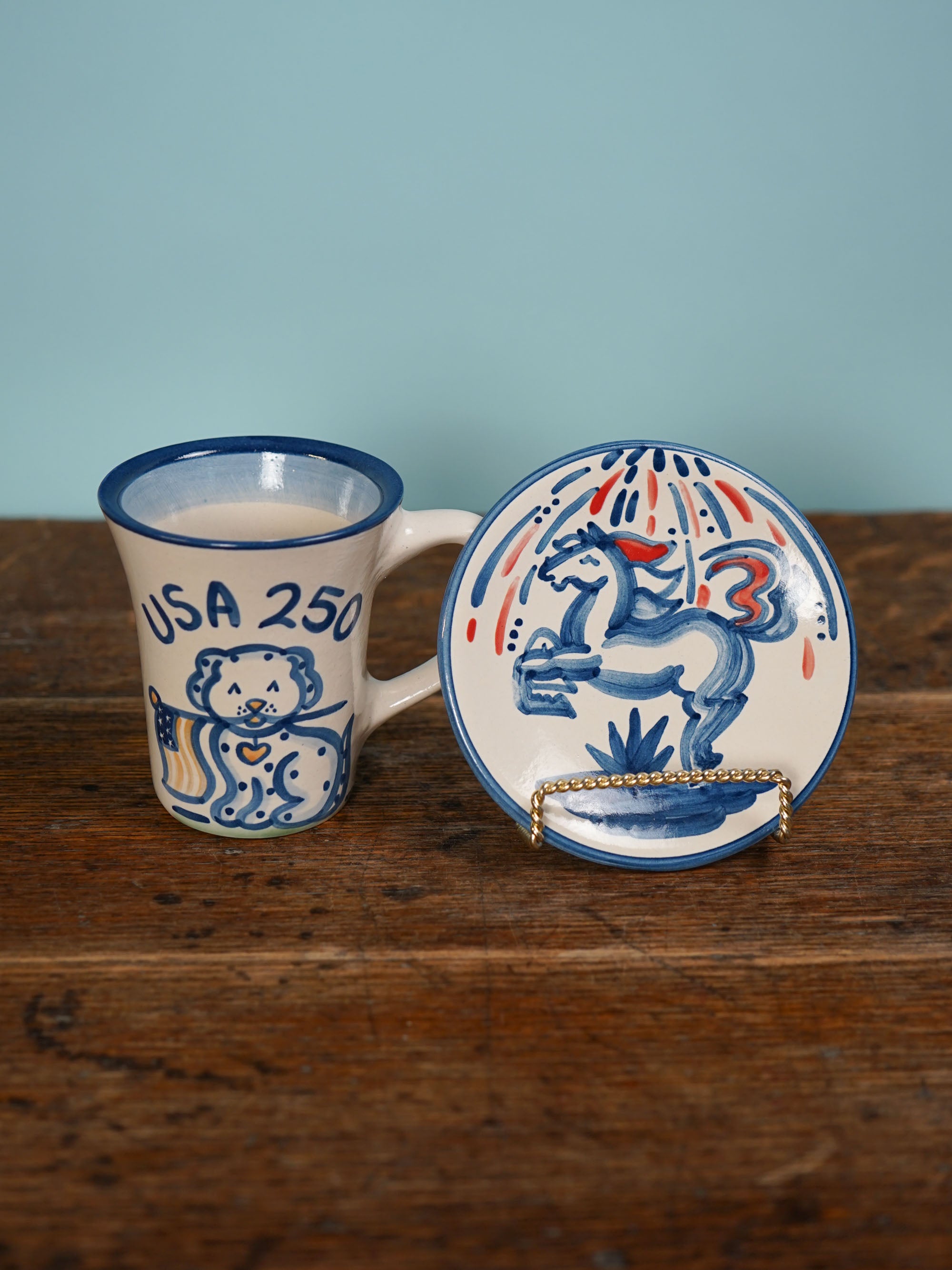 Happy 250th Patriotic Pup Flare Mug