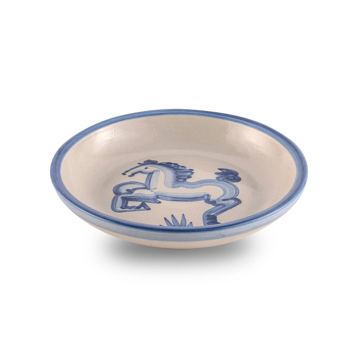 Pasta Plate - Blue Horse