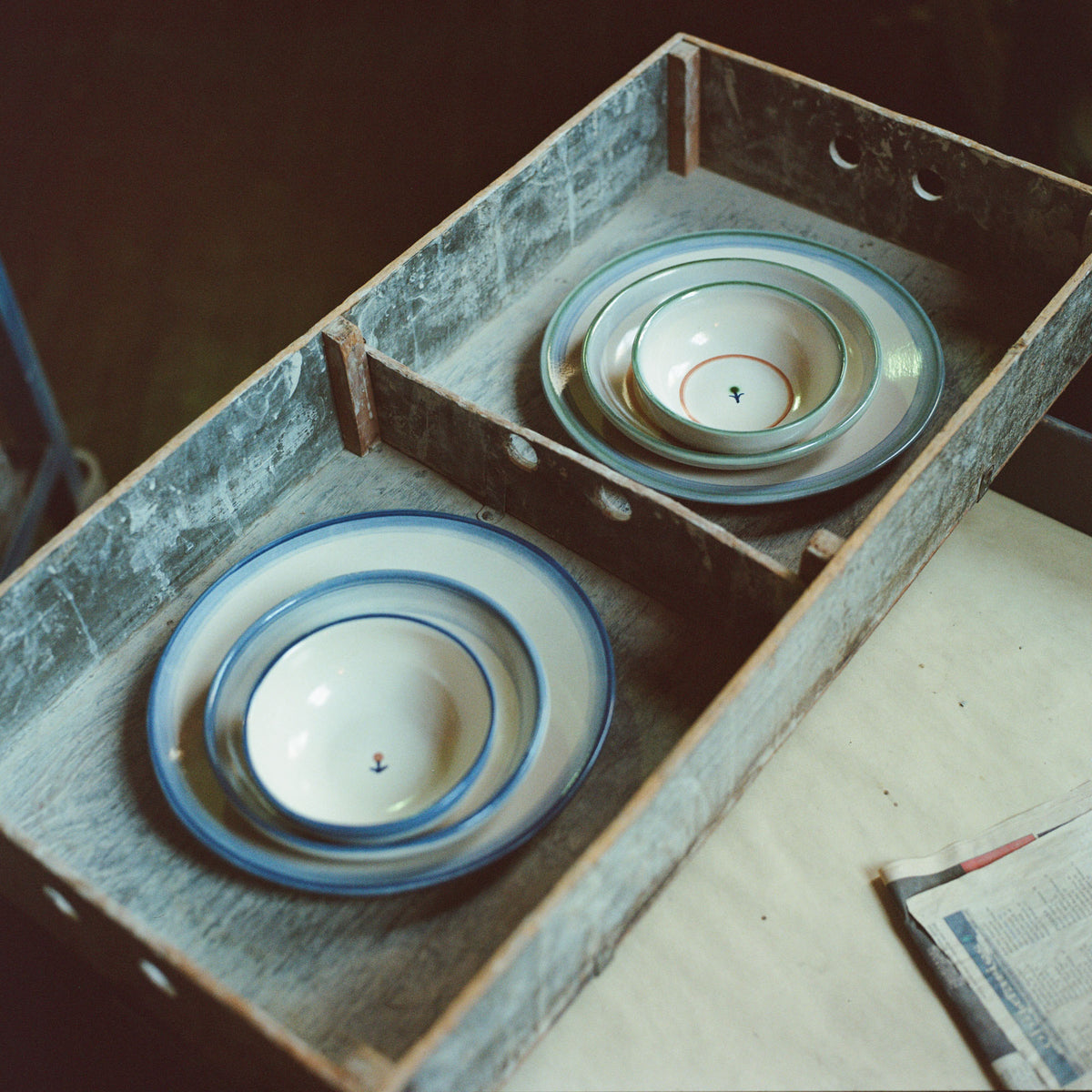 Forget-Me-Not Pasta Plate in Blue