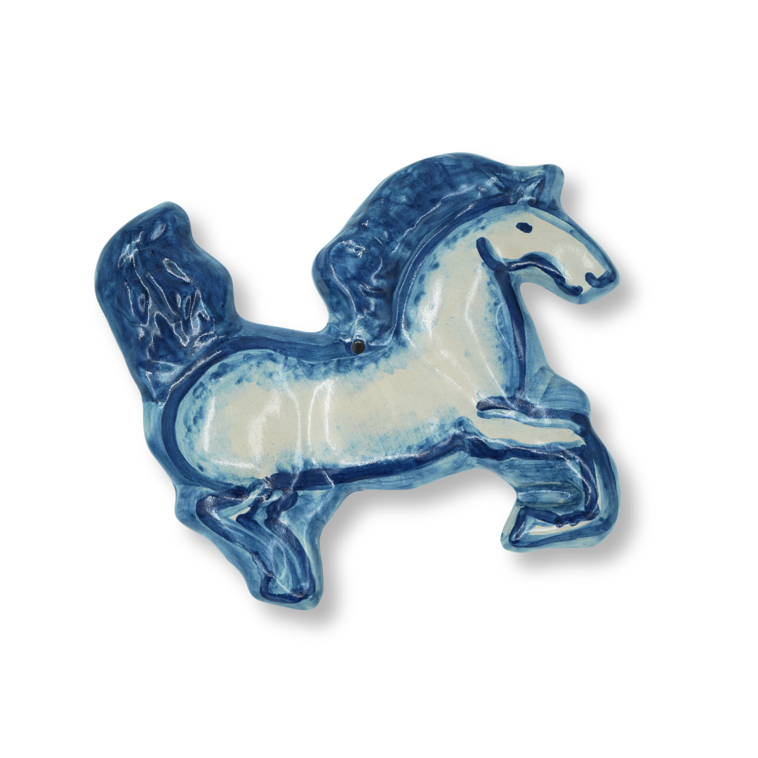 Blue Horse Wall Plaque