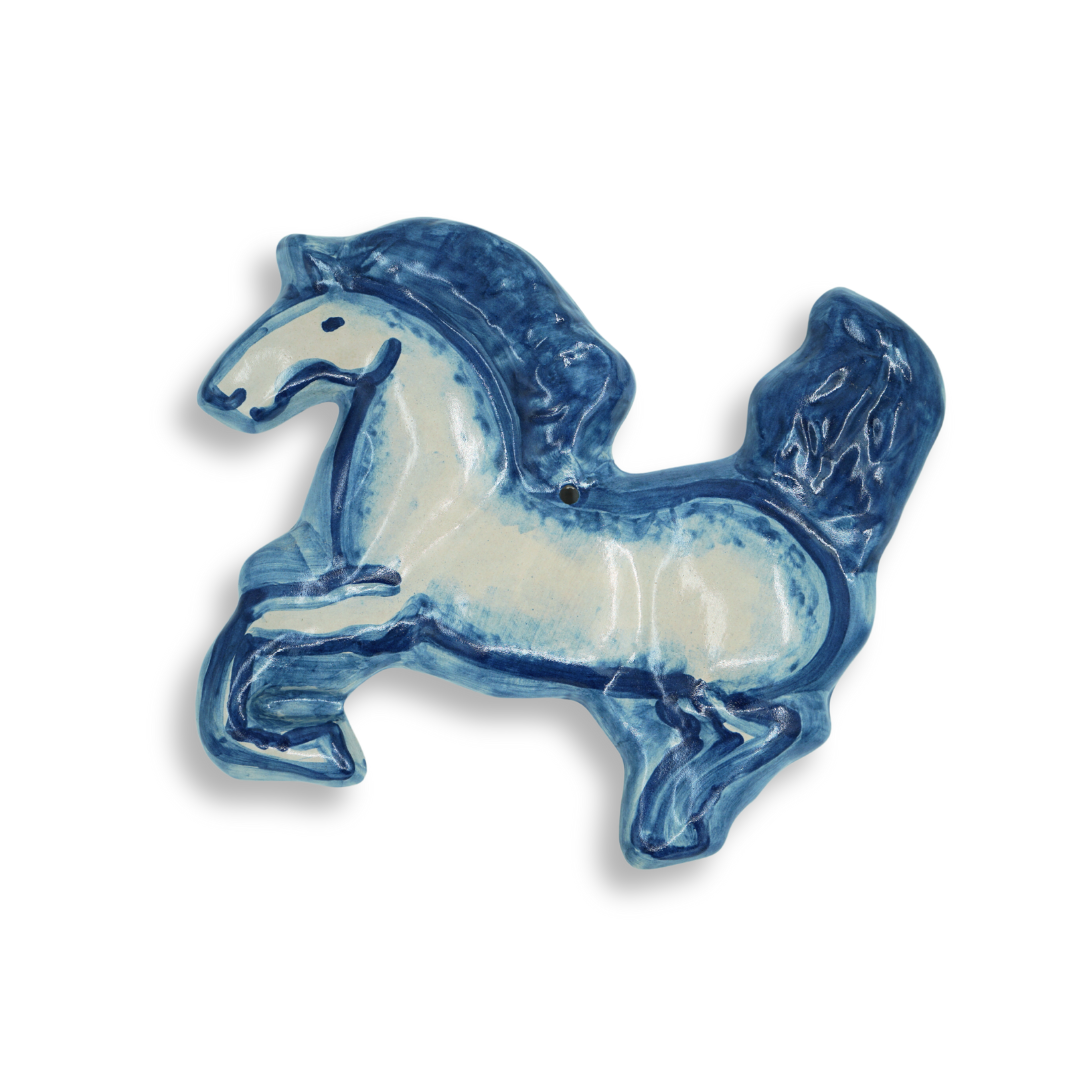 Blue Horse Wall Plaque