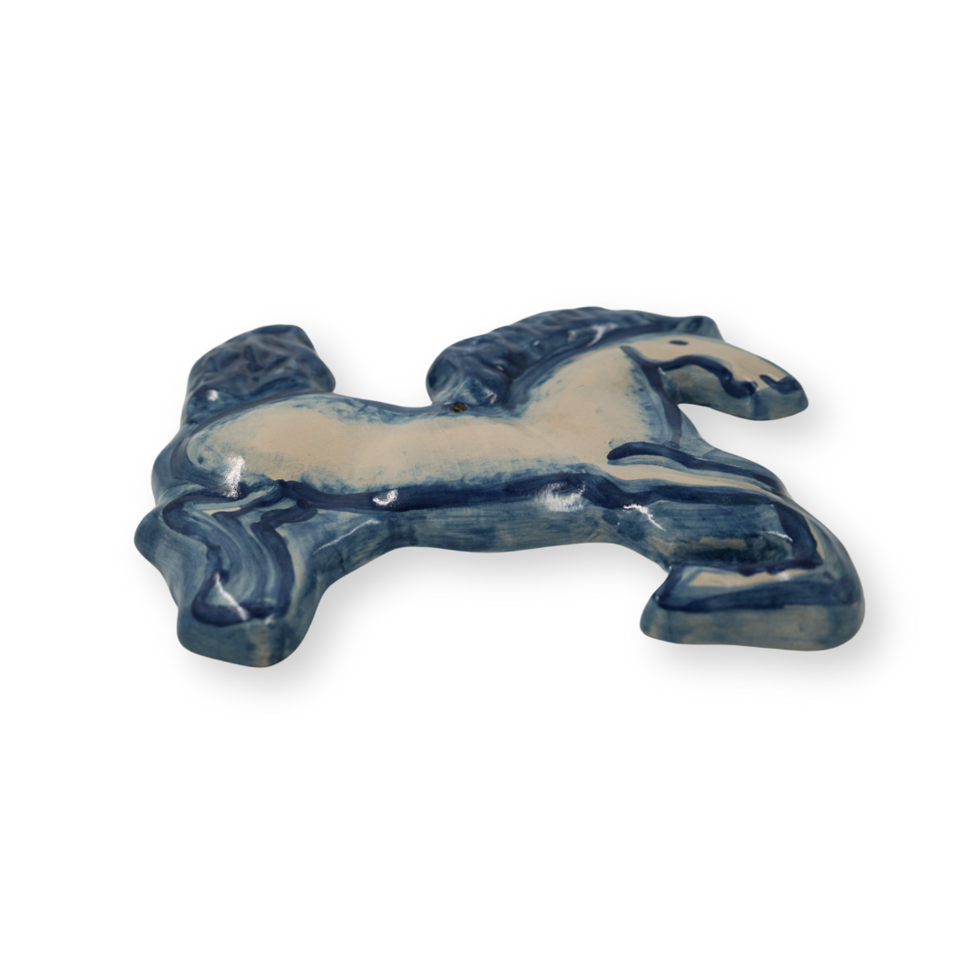 Blue Horse Wall Plaque