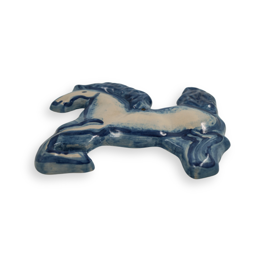 Blue Horse Wall Plaque