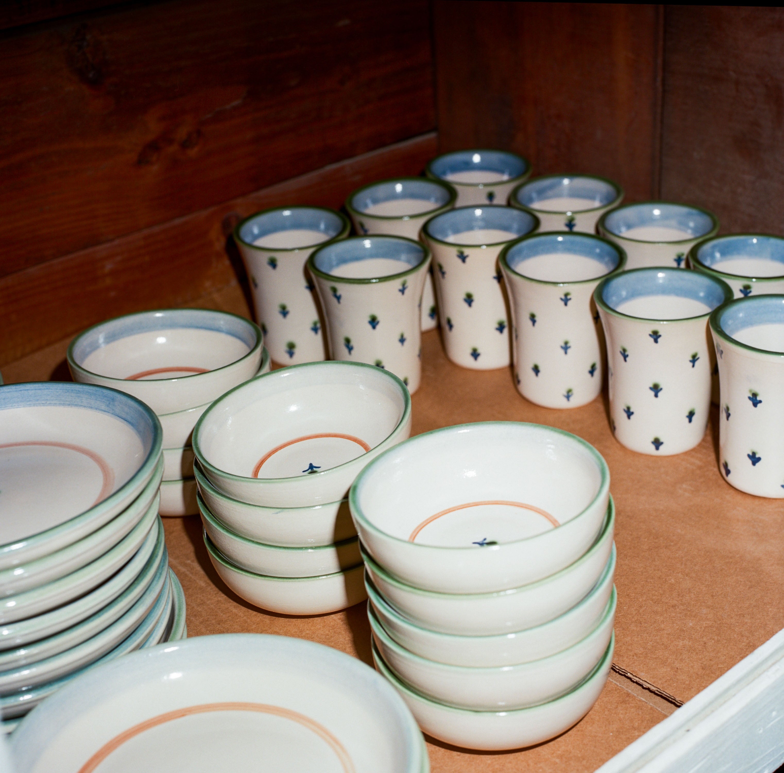 Forget-Me-Not Cereal Bowl in Green
