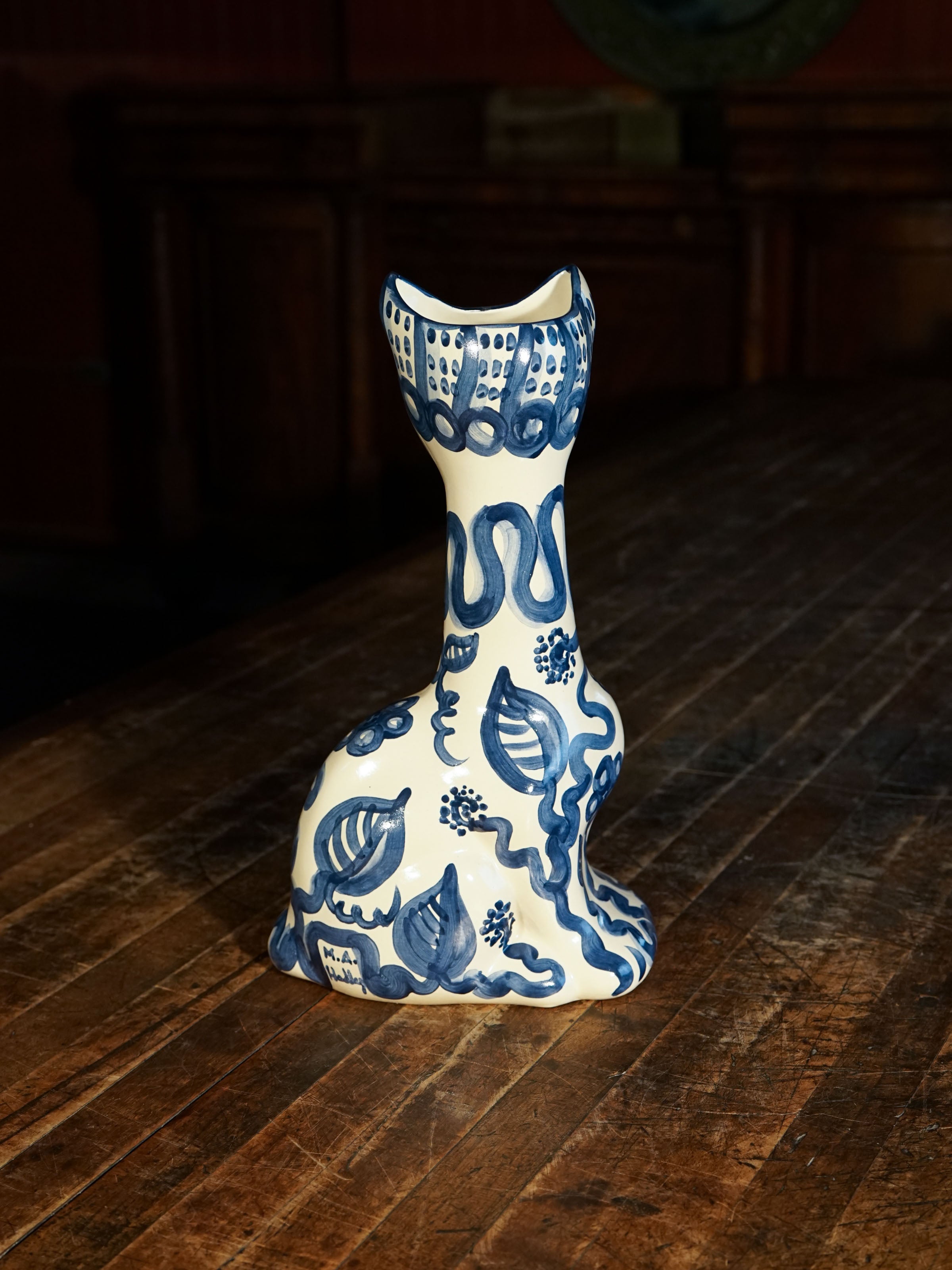 Tall Cat Vase