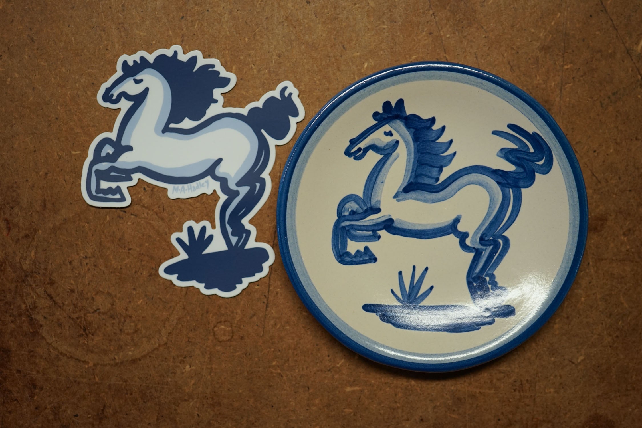 Blue Horse Sticker