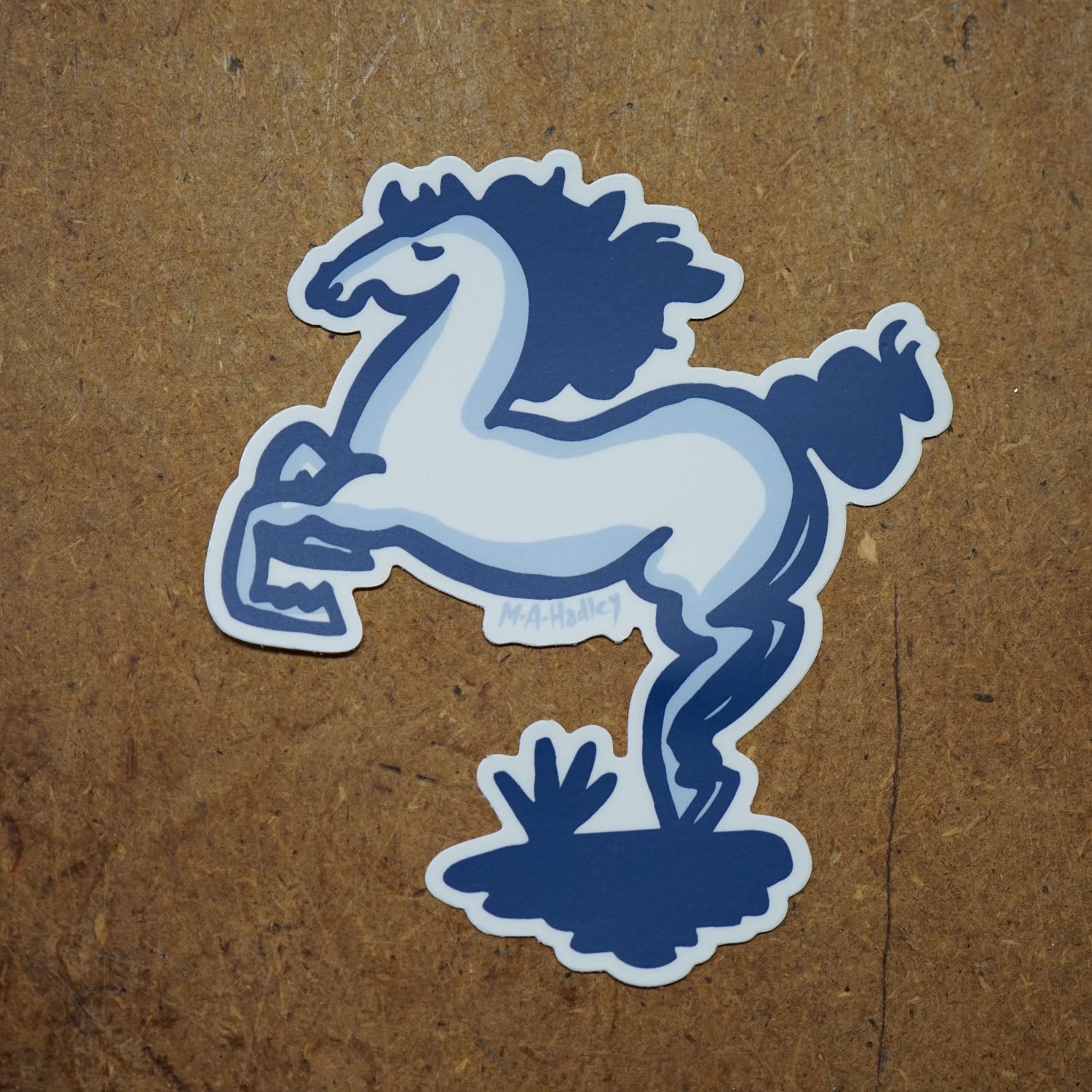 Blue Horse Sticker