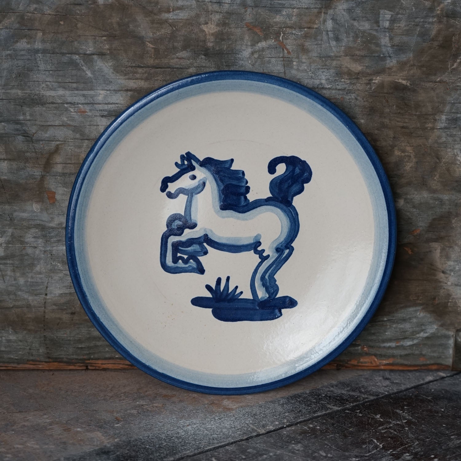 Lunch Plate - Blue Horse - SECOND