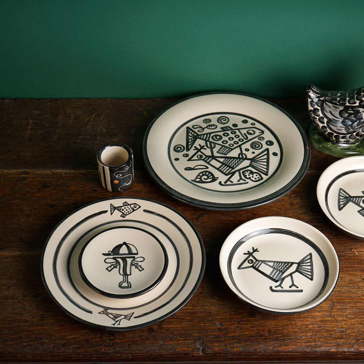 Cubist Fish Dinner Plate