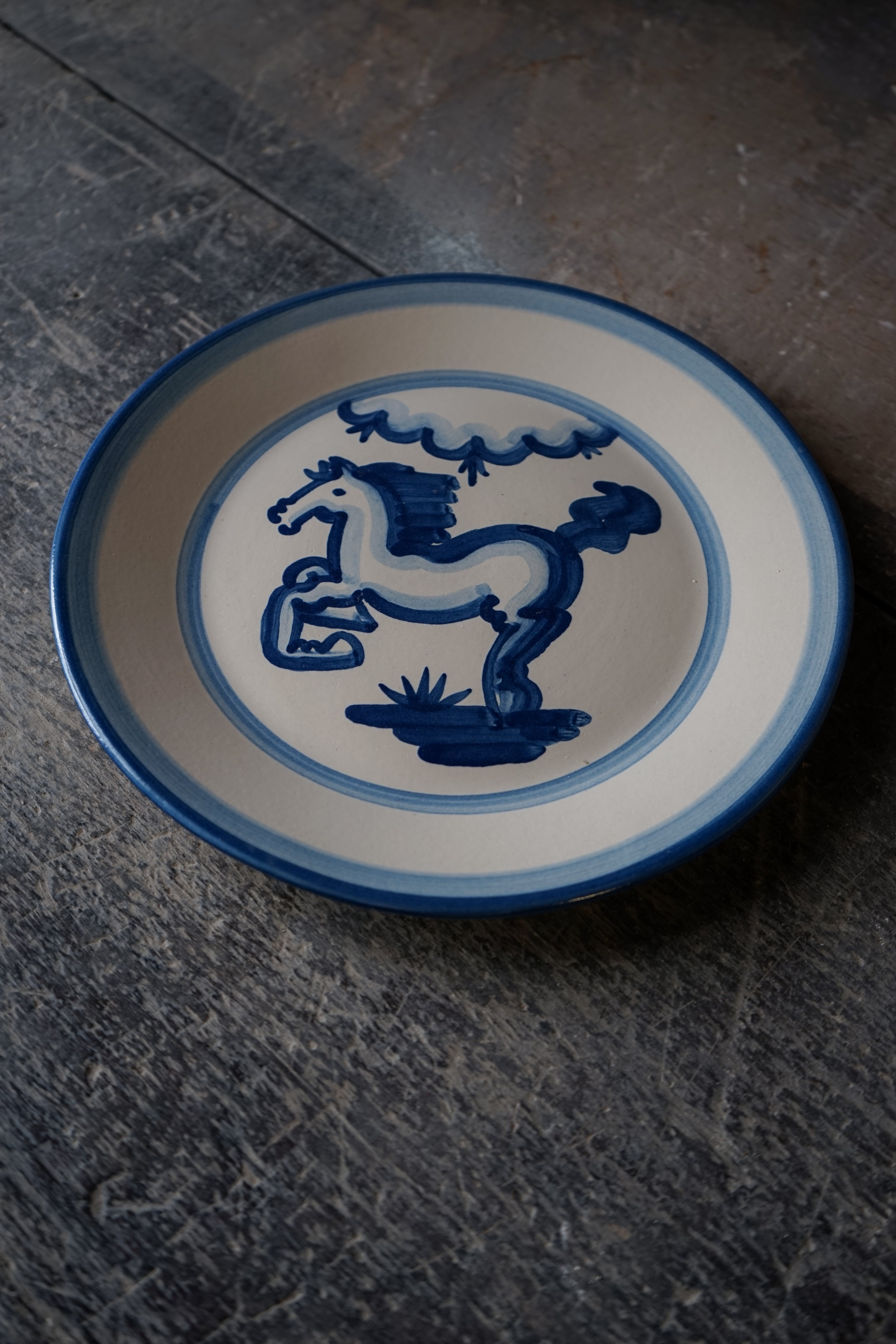 Dinner Plate - Blue Horse
