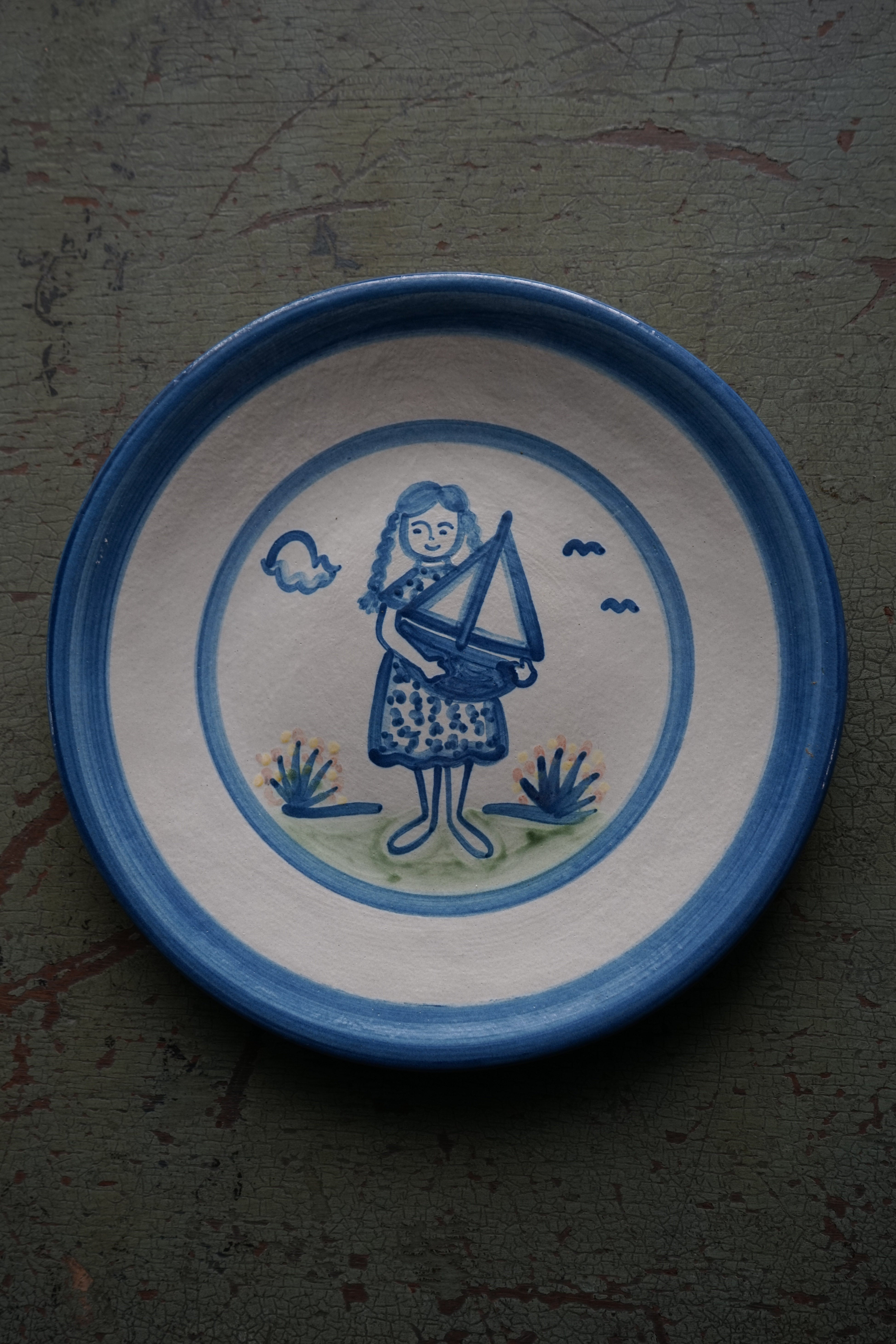 The Girl and the Boat - Plate & Book Set