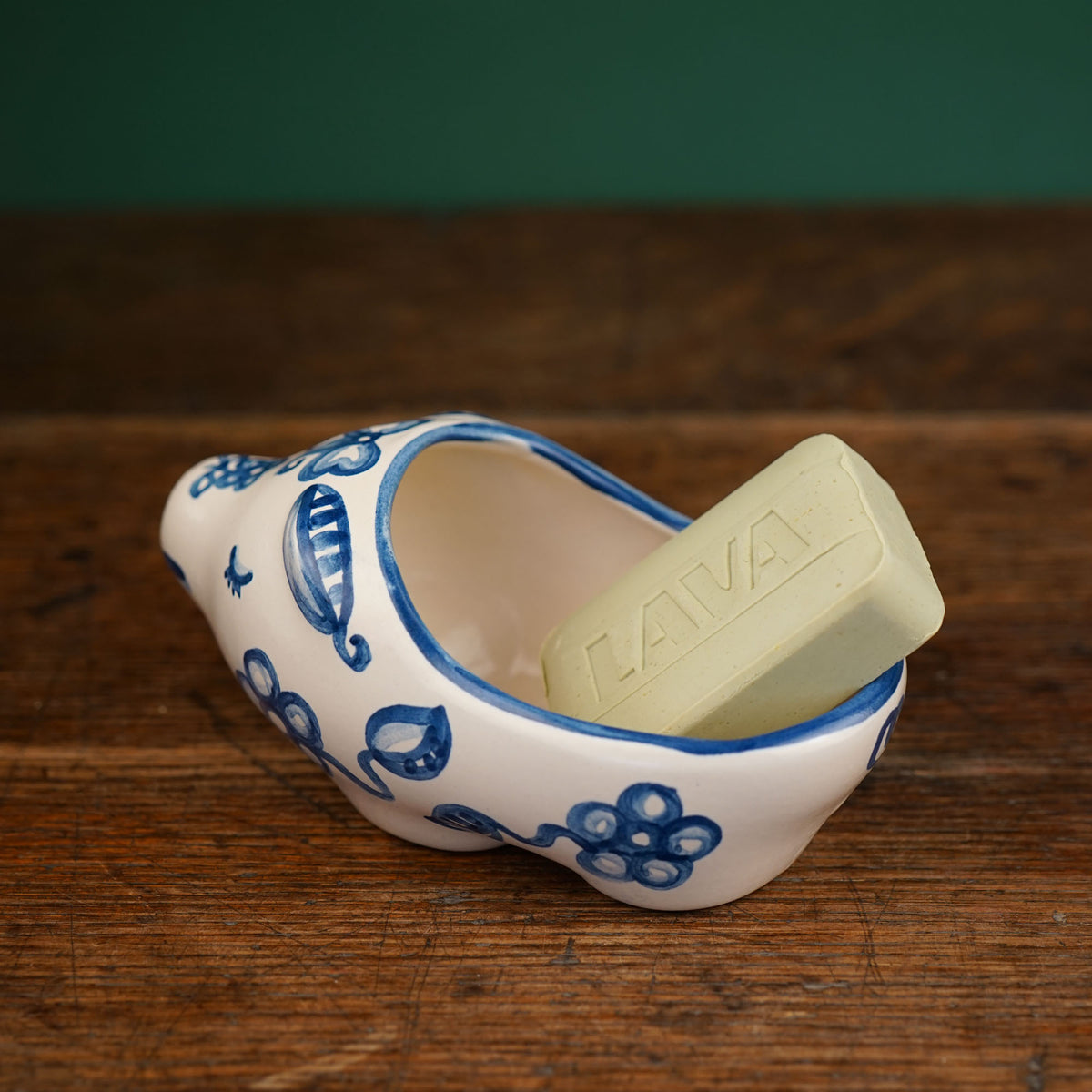 Blue Flower Small Pig Soap Dish - Second