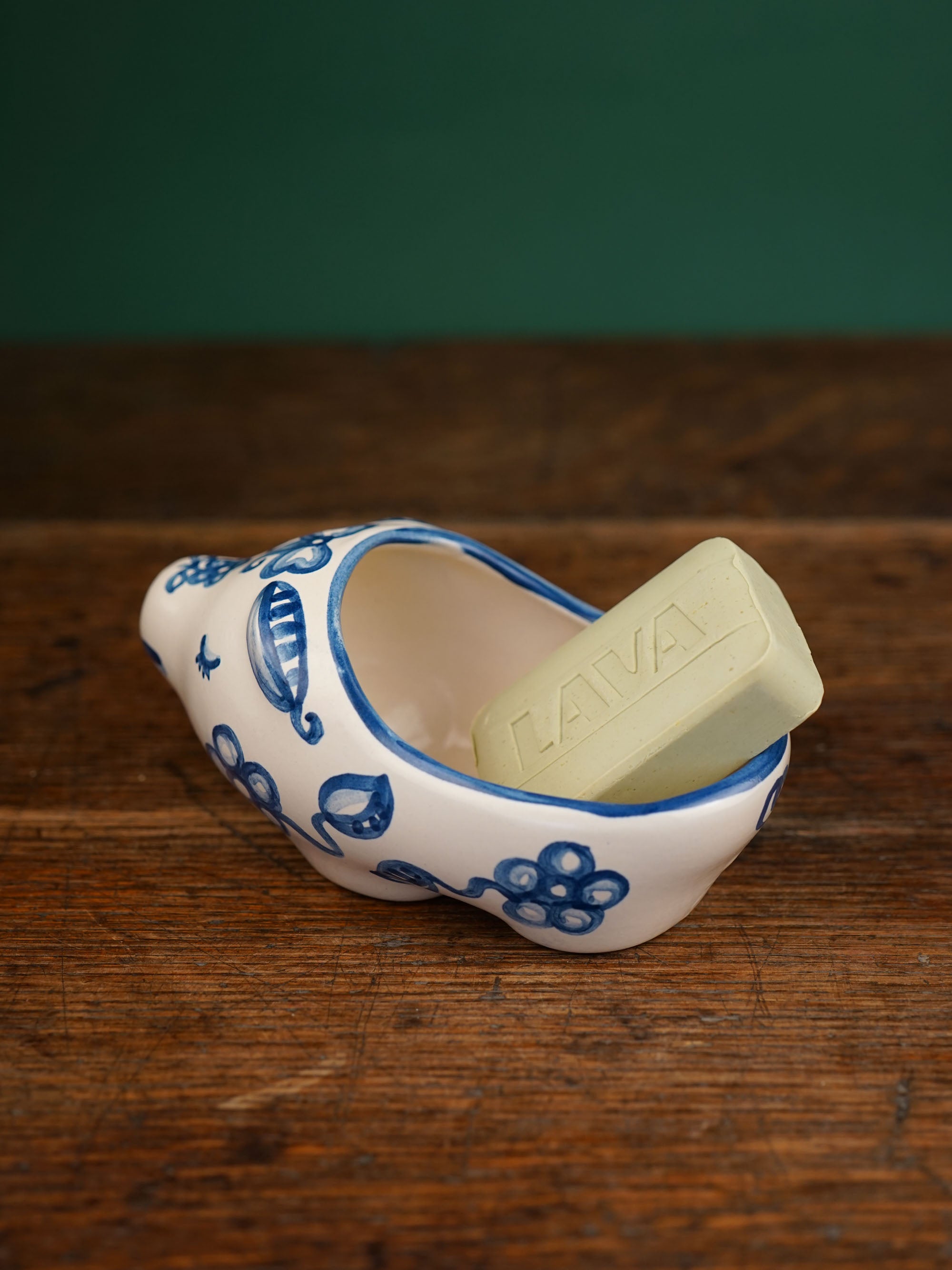 Blue Flower Small Pig Soap Dish - Second
