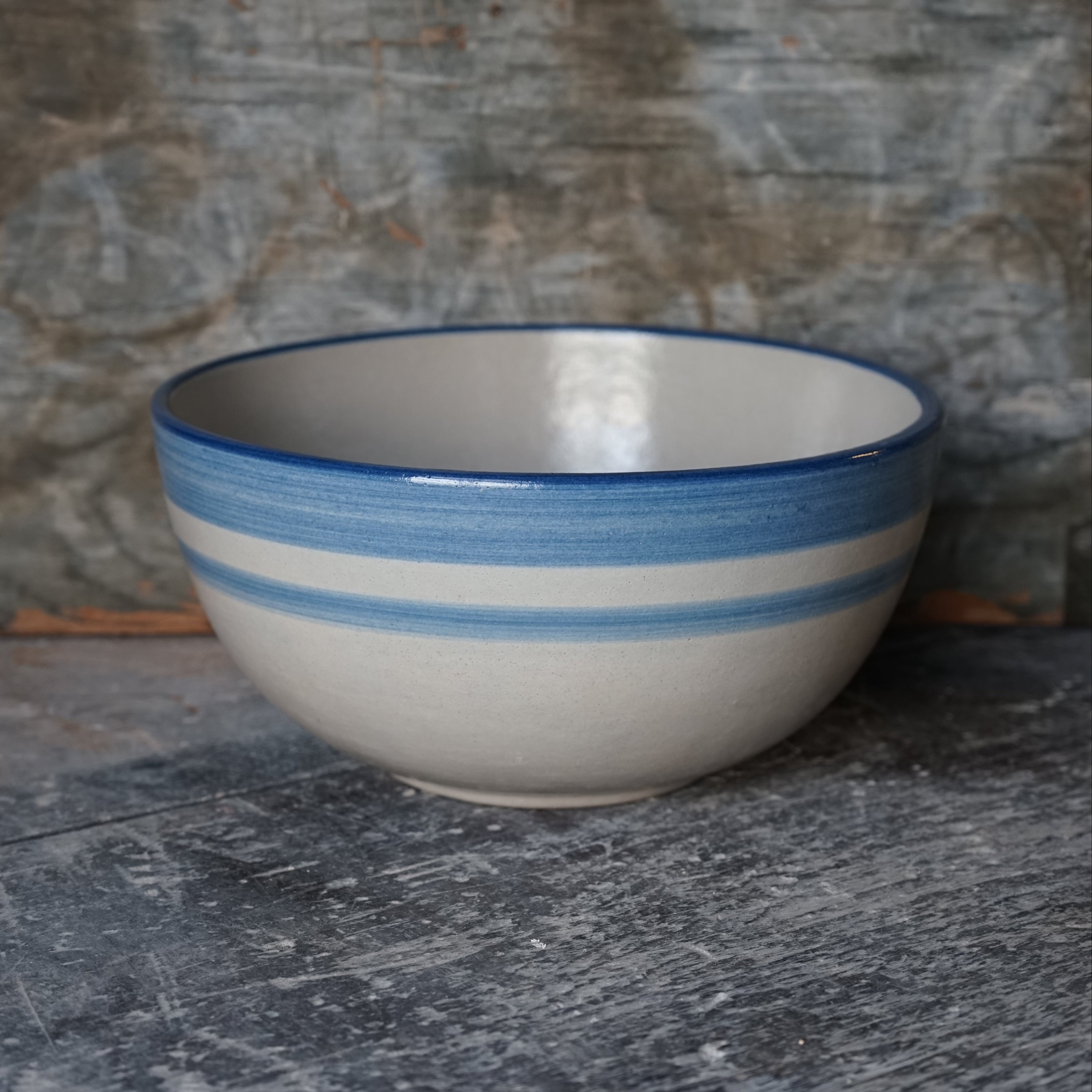 Medium Deep Serving Bowl - Blue Horse