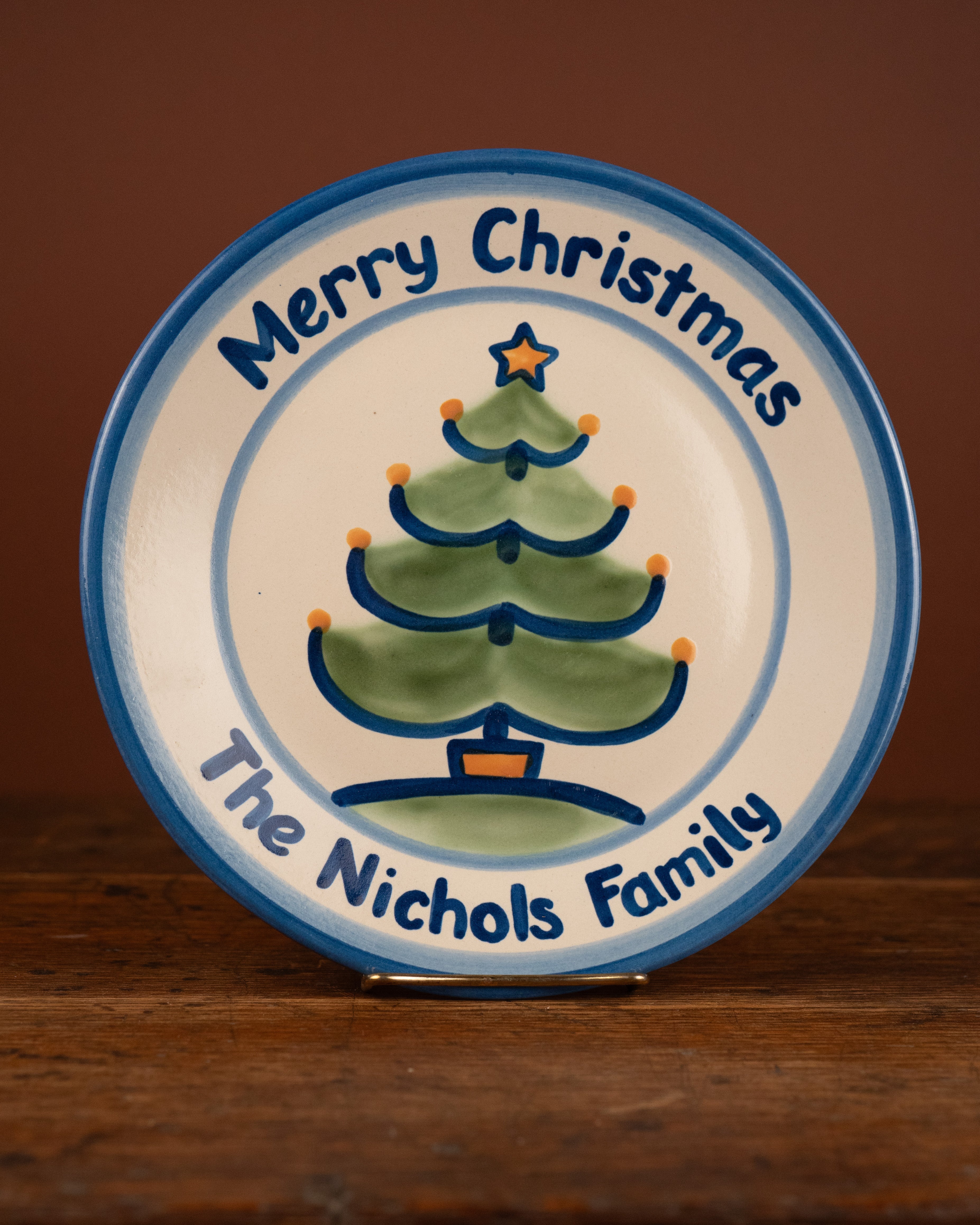 Personalized Family Christmas Dinner Plate
