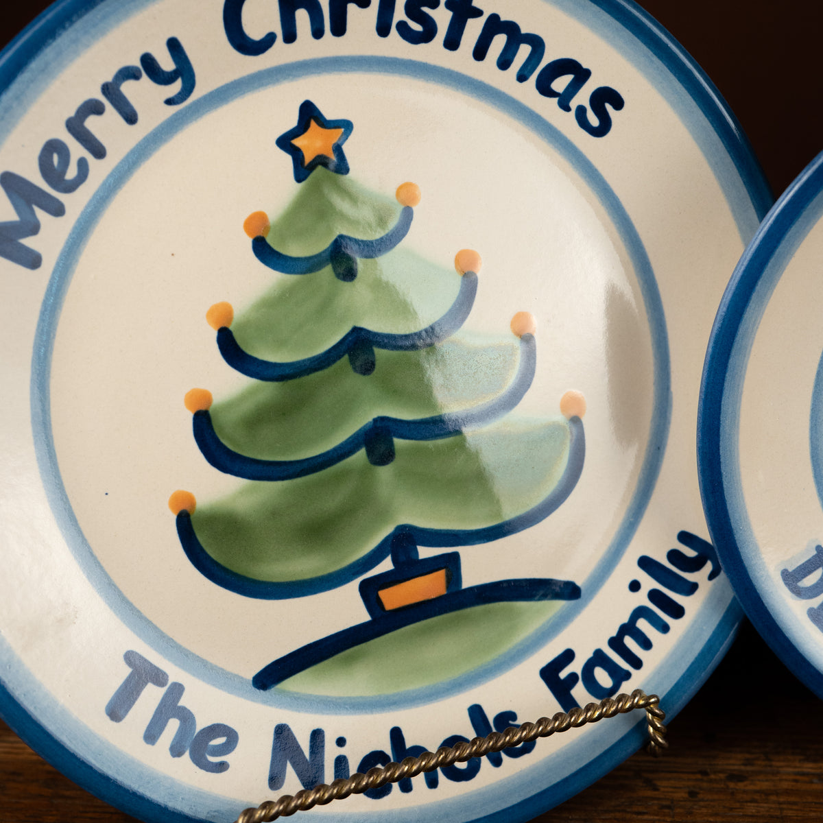 Personalized Family Christmas Dinner Plate