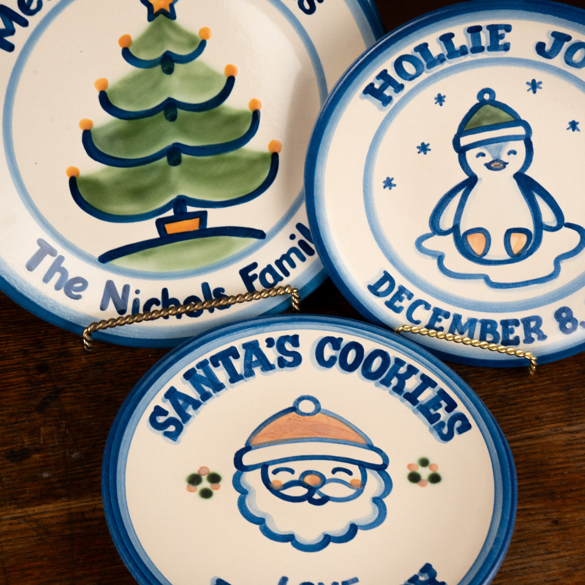 Personalized Family Christmas Dinner Plate