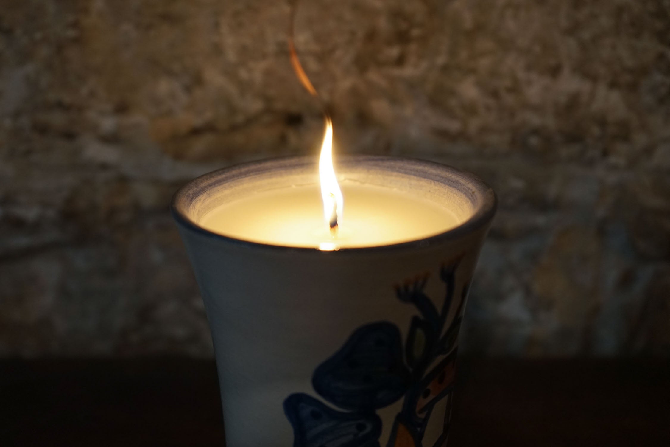 Mushroom and Flowers Flare Candle
