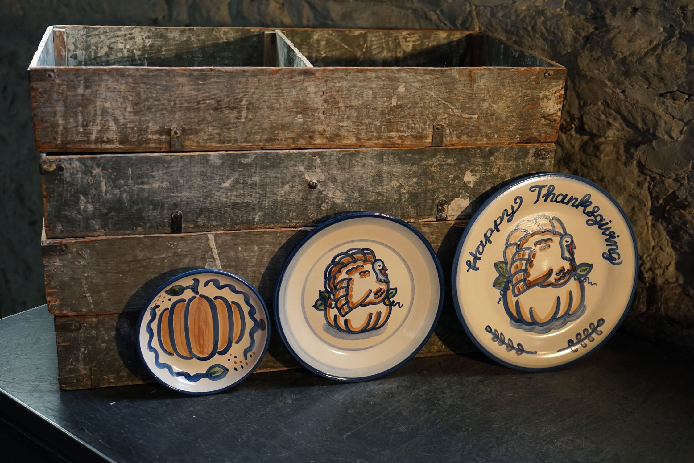 Seasonal Serving Plate - Happy Thanksgiving Turkey