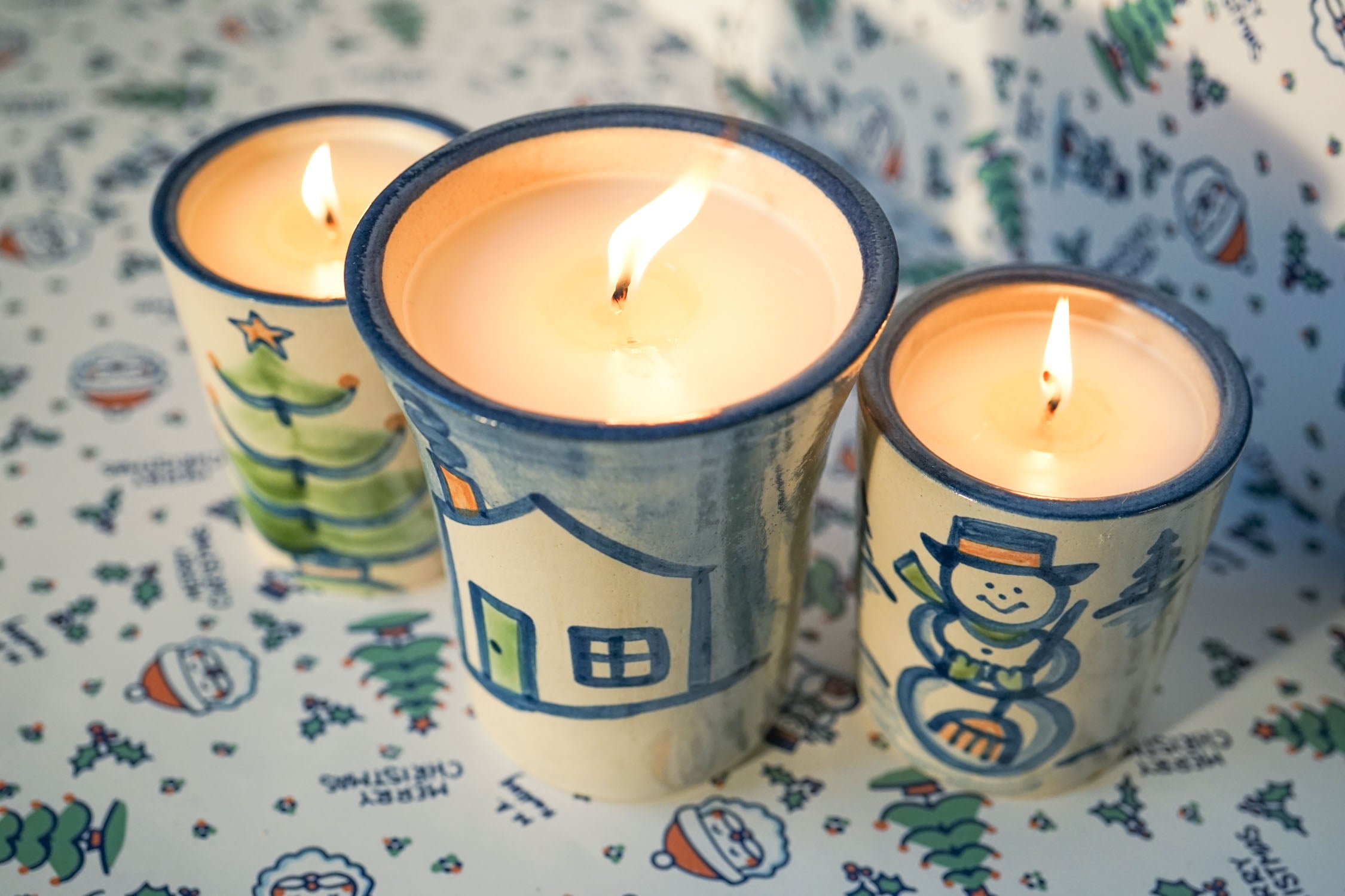 Winter Candles - Set of Three