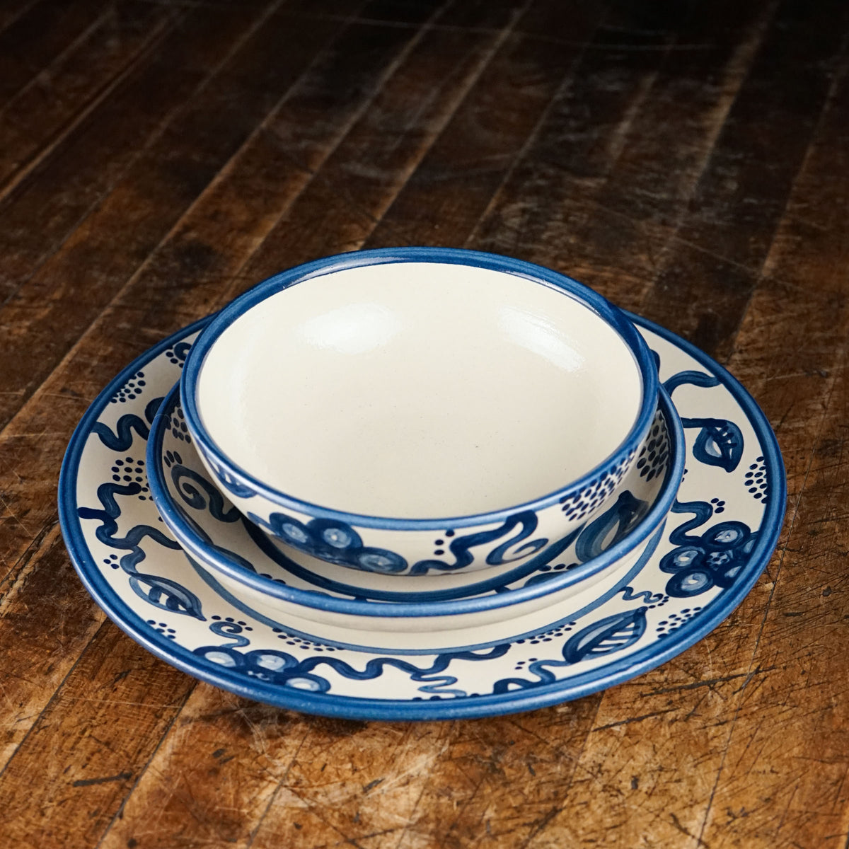 Blue Flower Soup Bowl