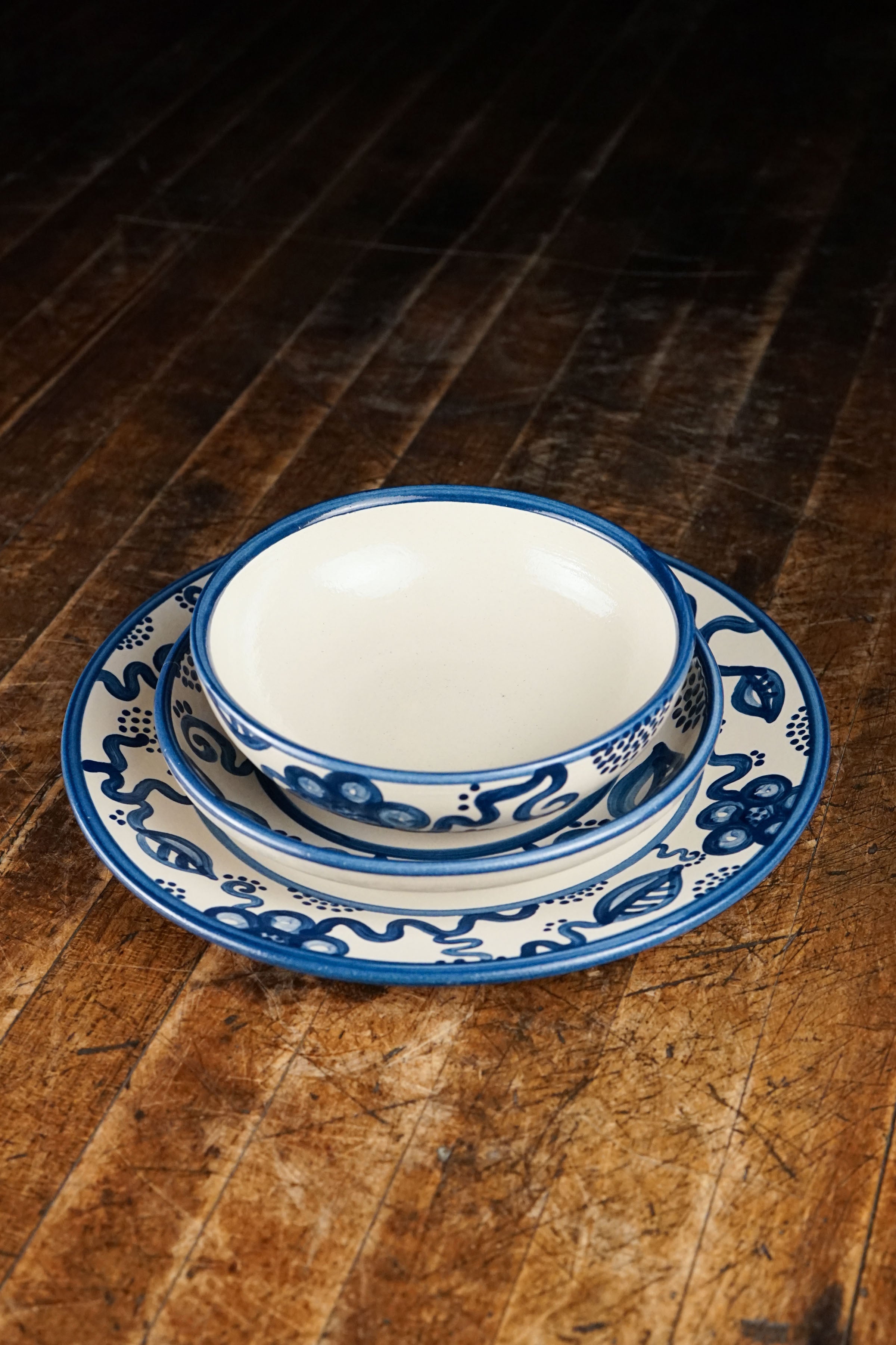 Blue Flower Soup Bowl