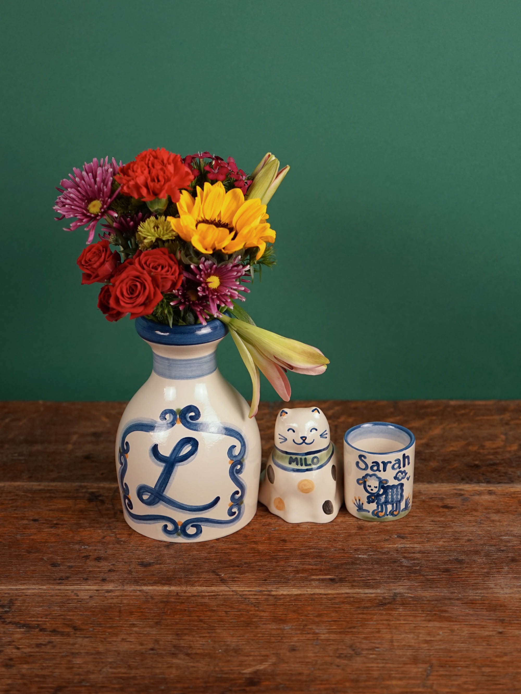 Personalized Monogram Vase