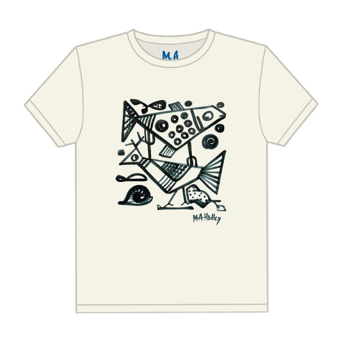 Cubist Fish & Fowl Heavyweight T-Shirt