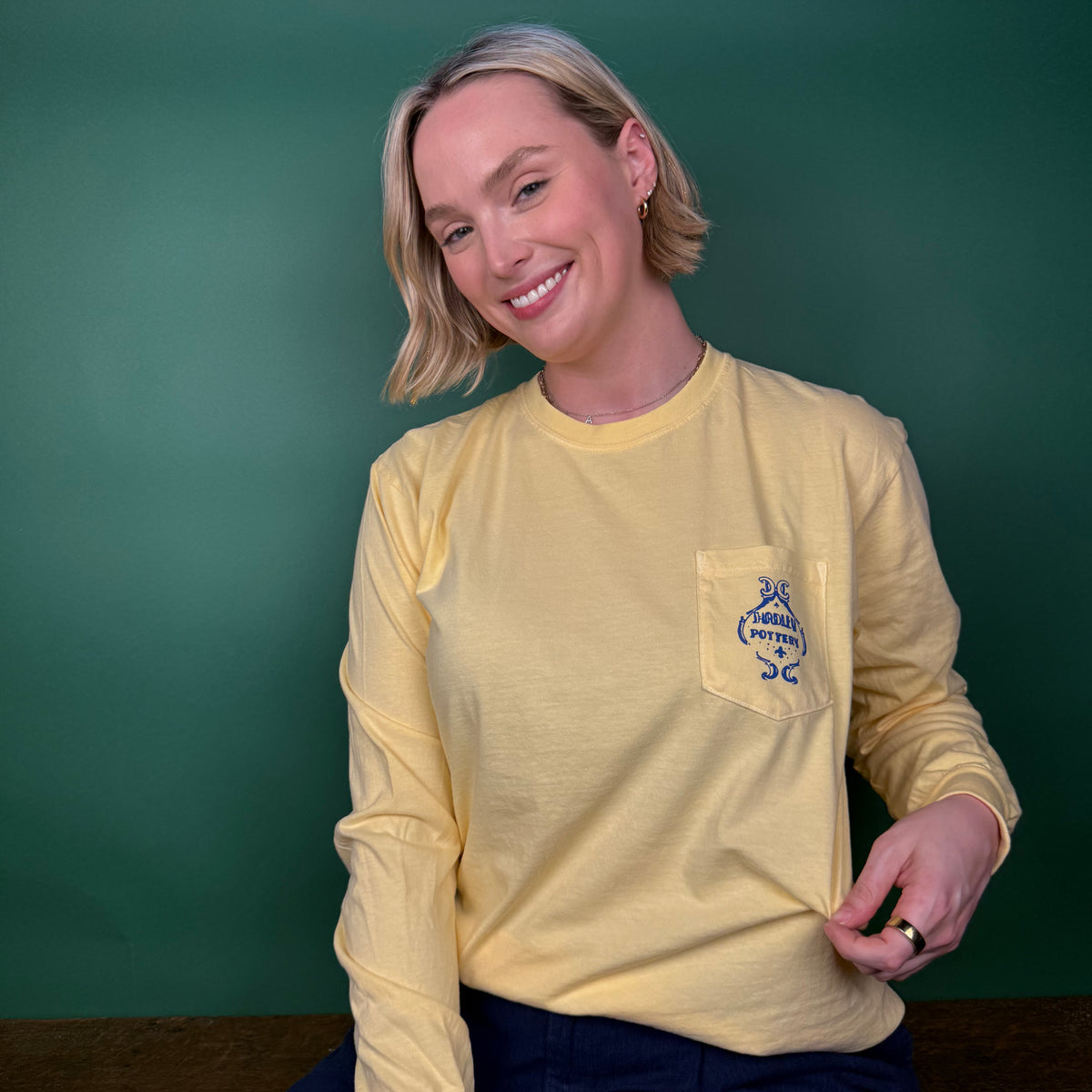 Tall Cat Long Sleeve Pocket T-Shirt