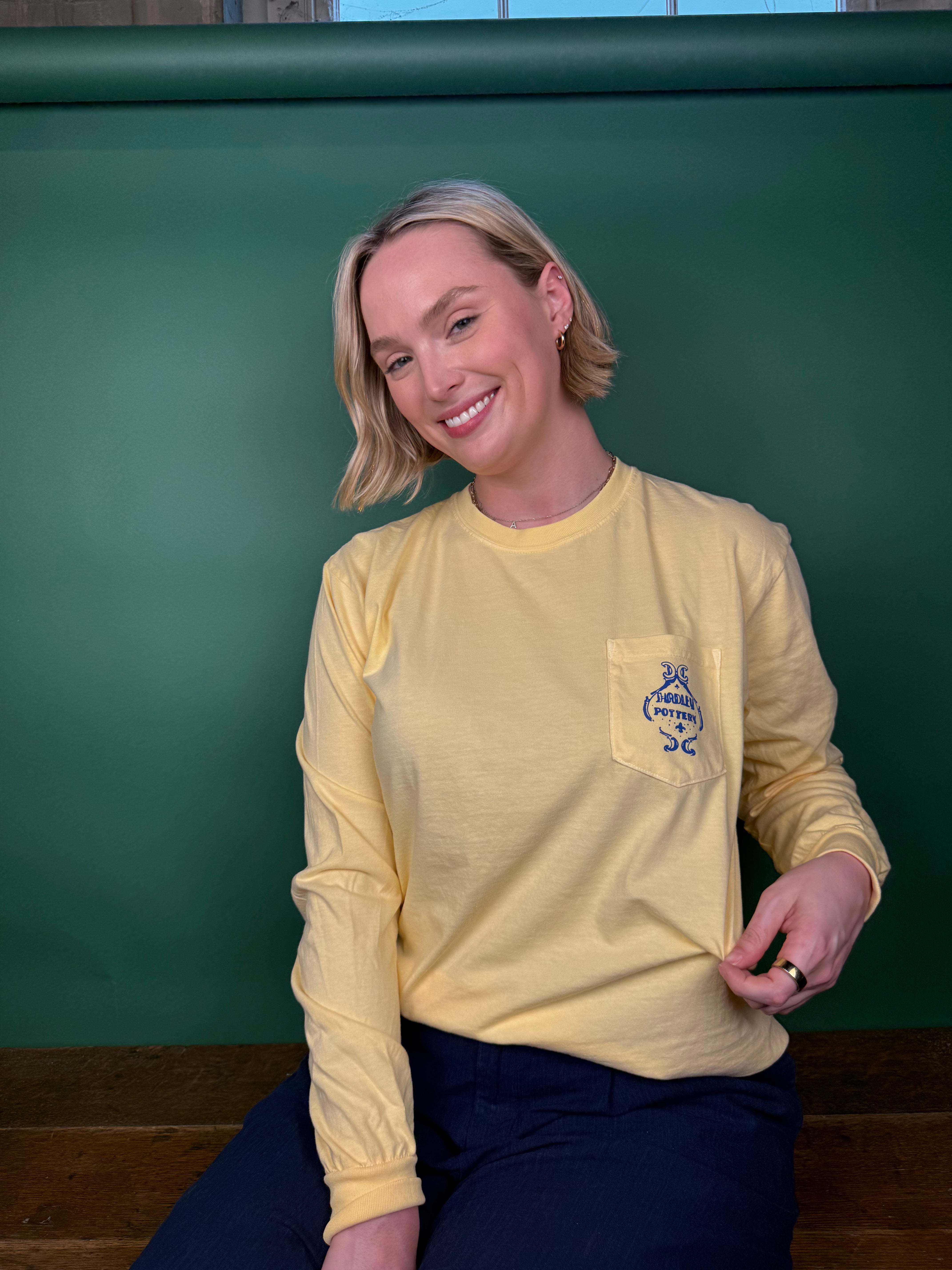 Tall Cat Long Sleeve Pocket T-Shirt