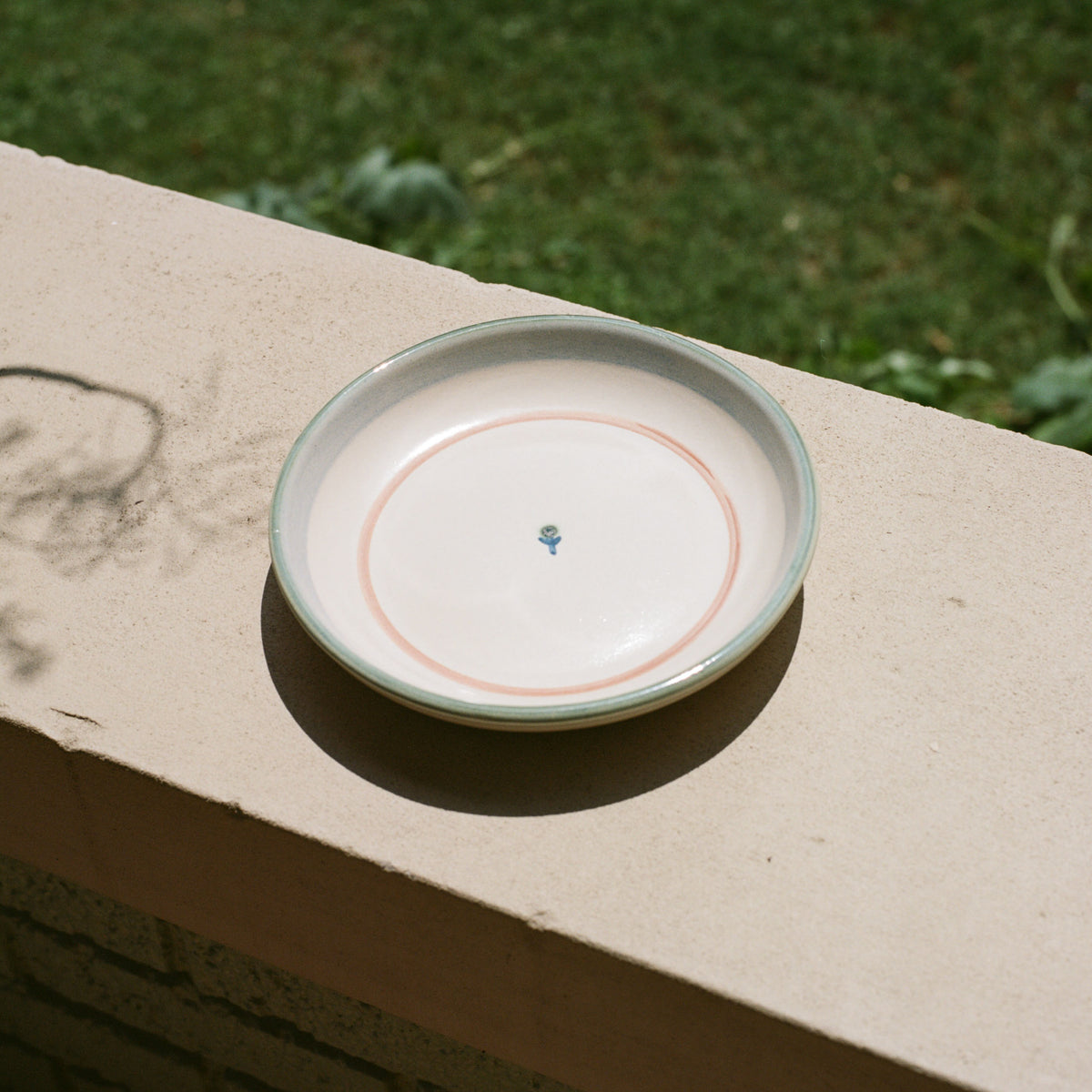 Forget-Me-Not Pasta Plate in Green