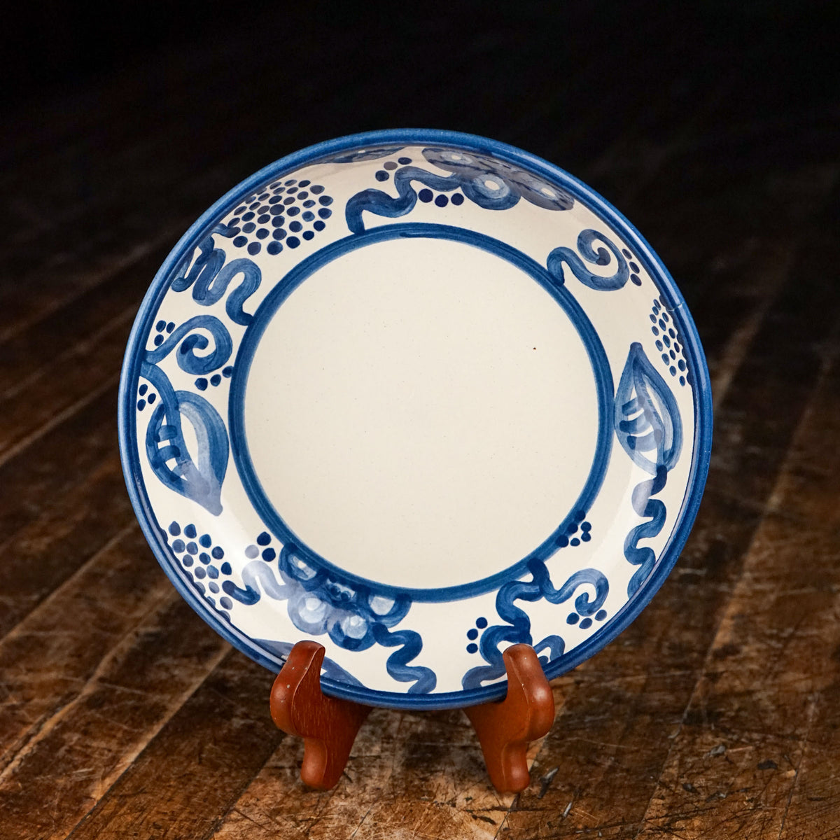 Blue Flower Pasta Plate
