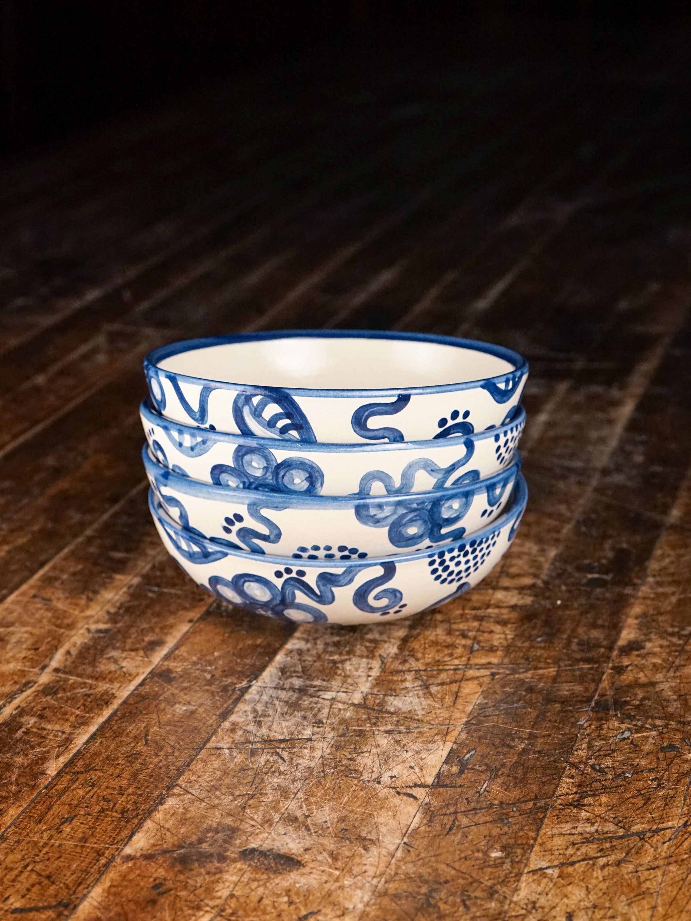 Blue Flower Soup Bowl