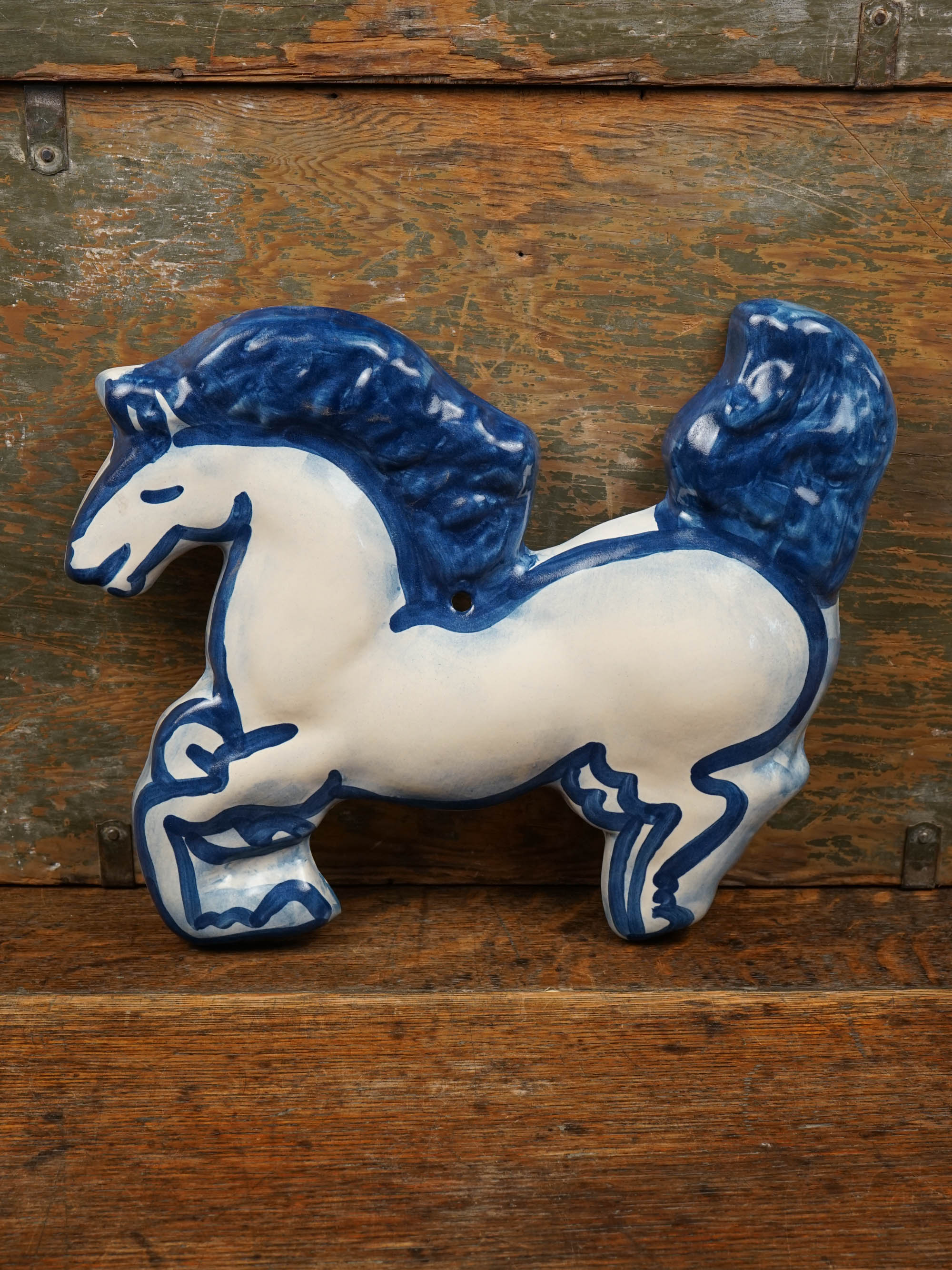 Blue Horse Wall Plaque