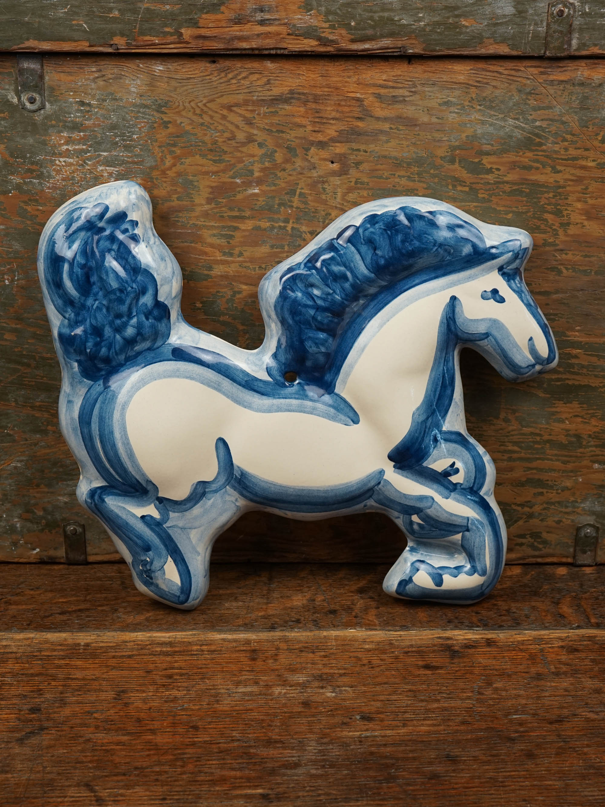 Blue Horse Wall Plaque