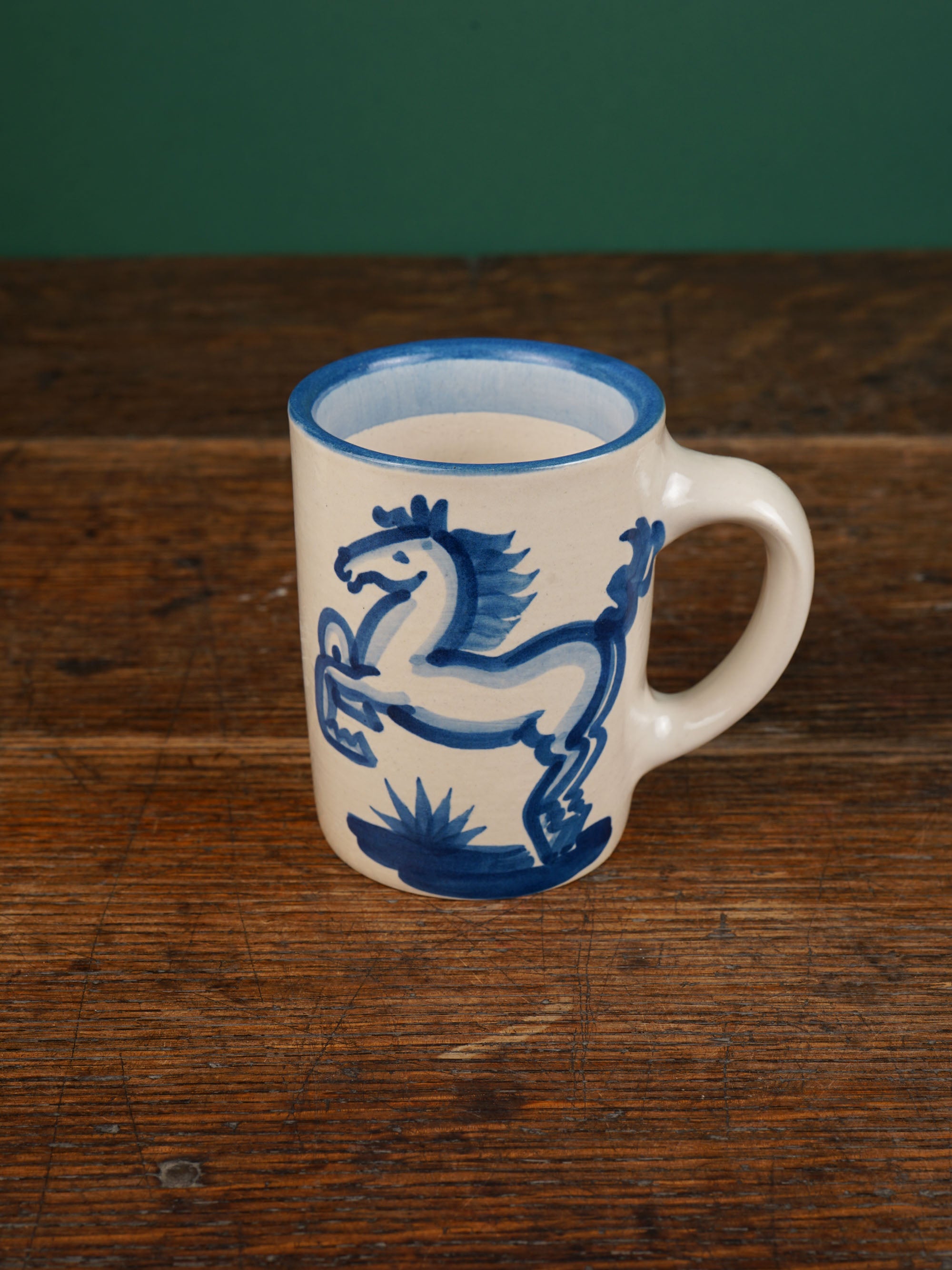 Blue Horse Straight Mug