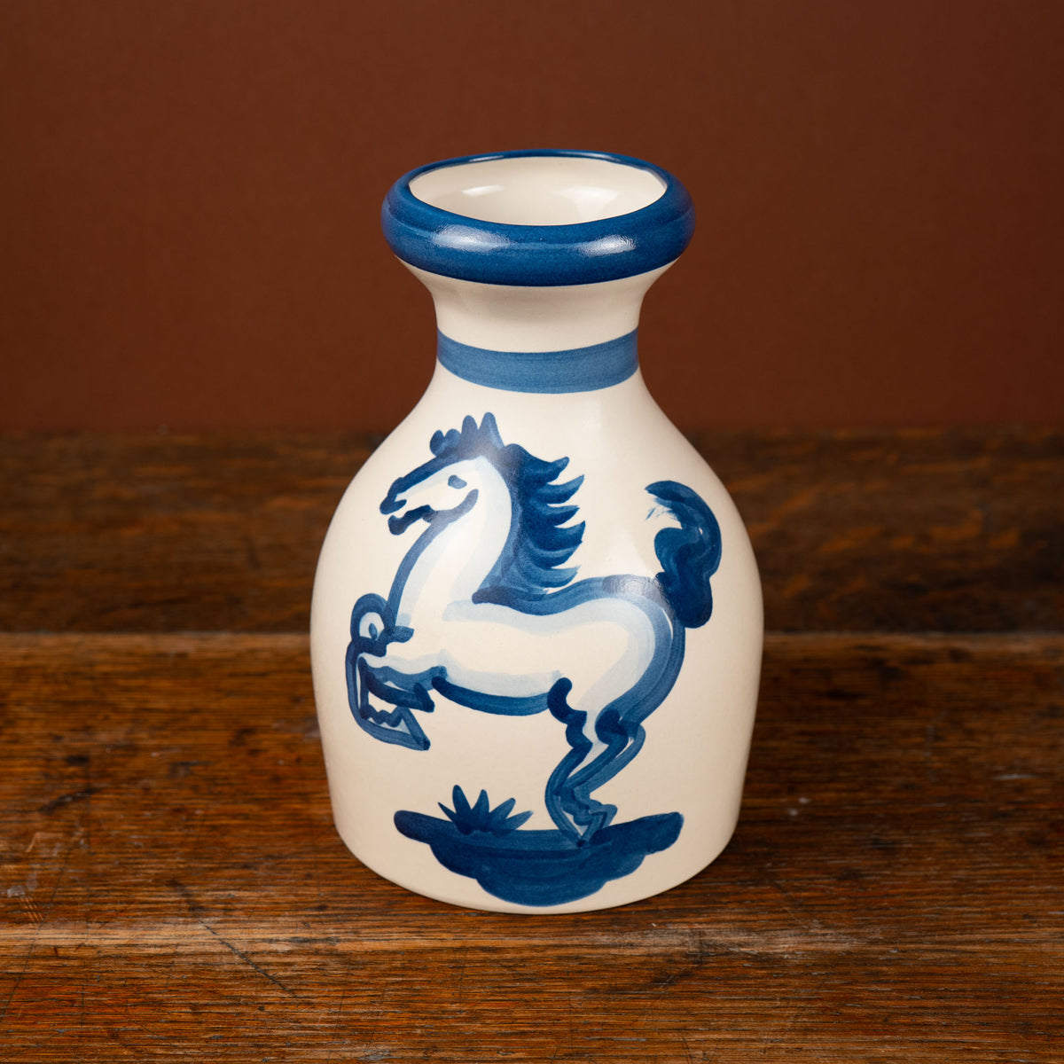 Blue Horse Vase
