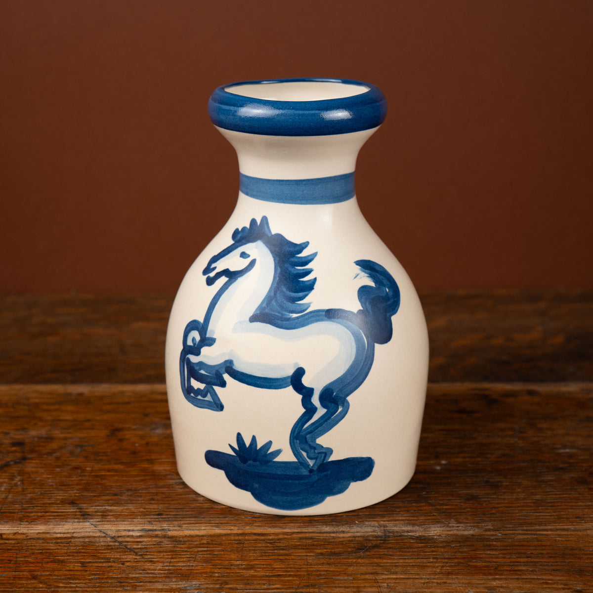 Blue Horse Vase