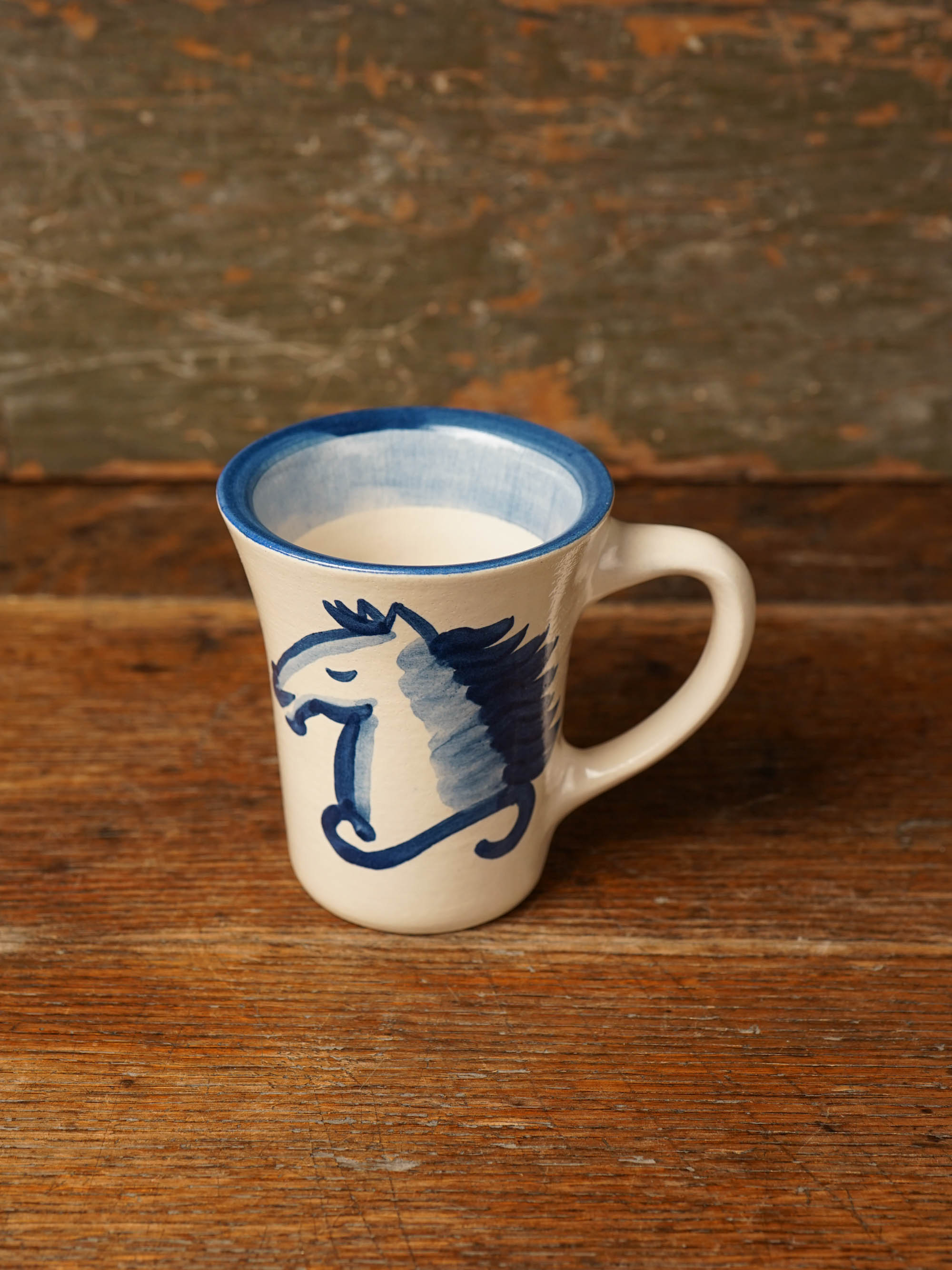 Blue Horse Portrait Flare Mug