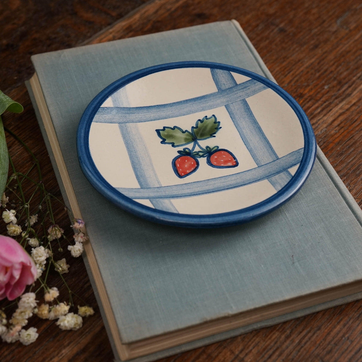 Strawberry Picnic Bread & Butter Plate