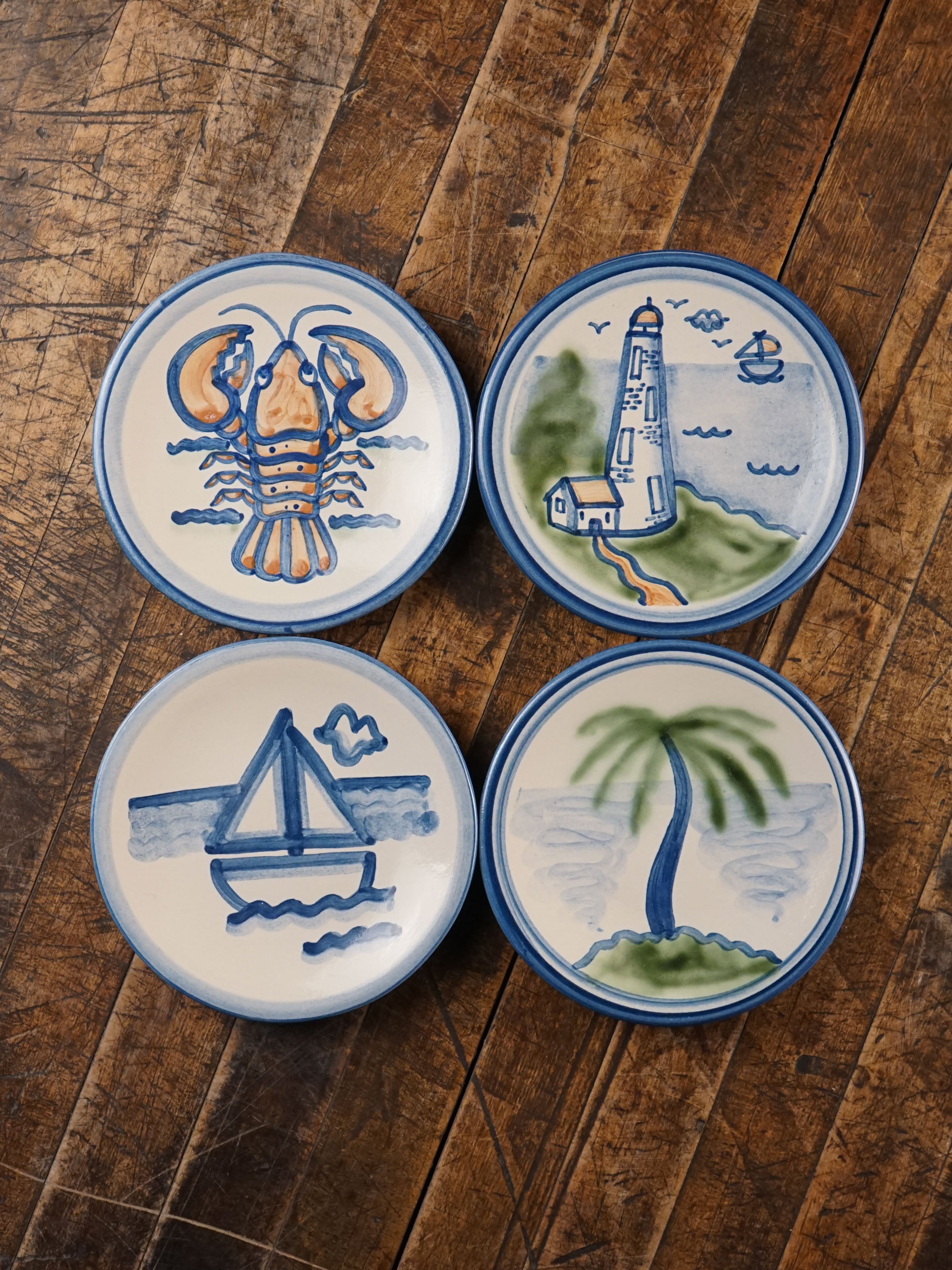 Beachy Bread and Butter Plate Bundle