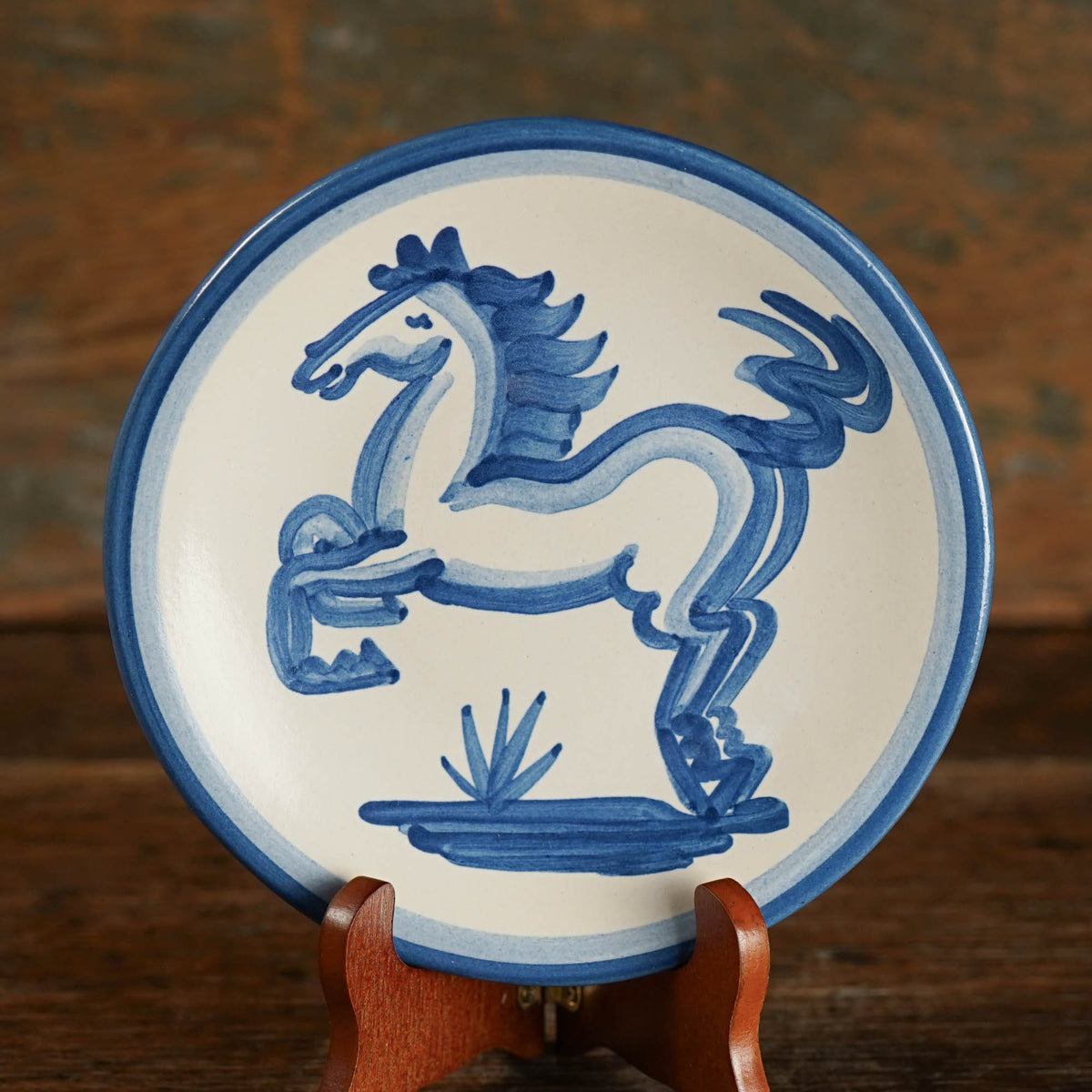 Blue Horse Bread & Butter Plate