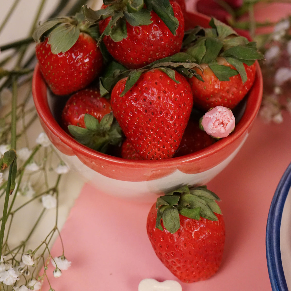 Red and Pink Ice Cream Bowl