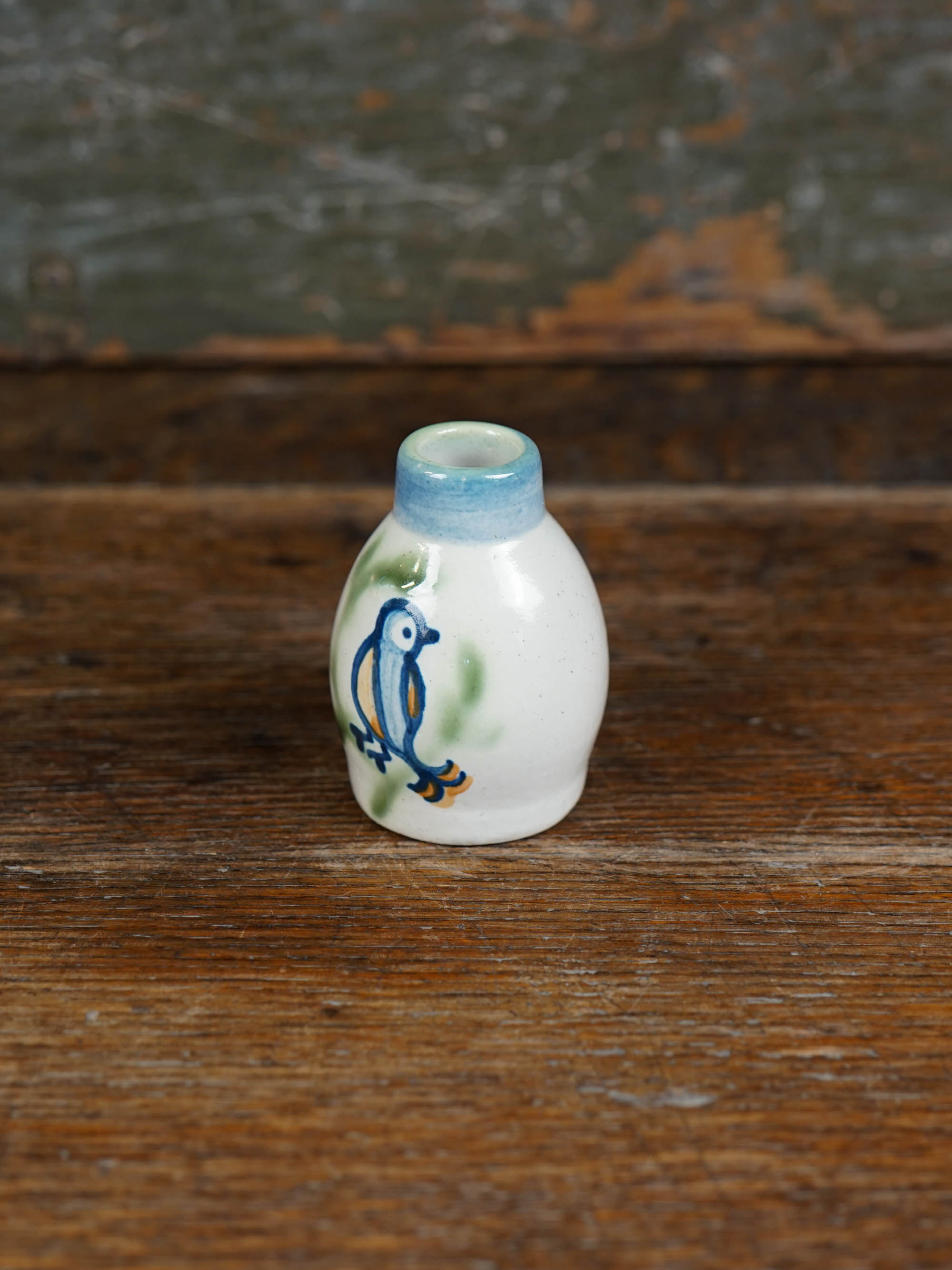 Perched Sparrow Bud Vase