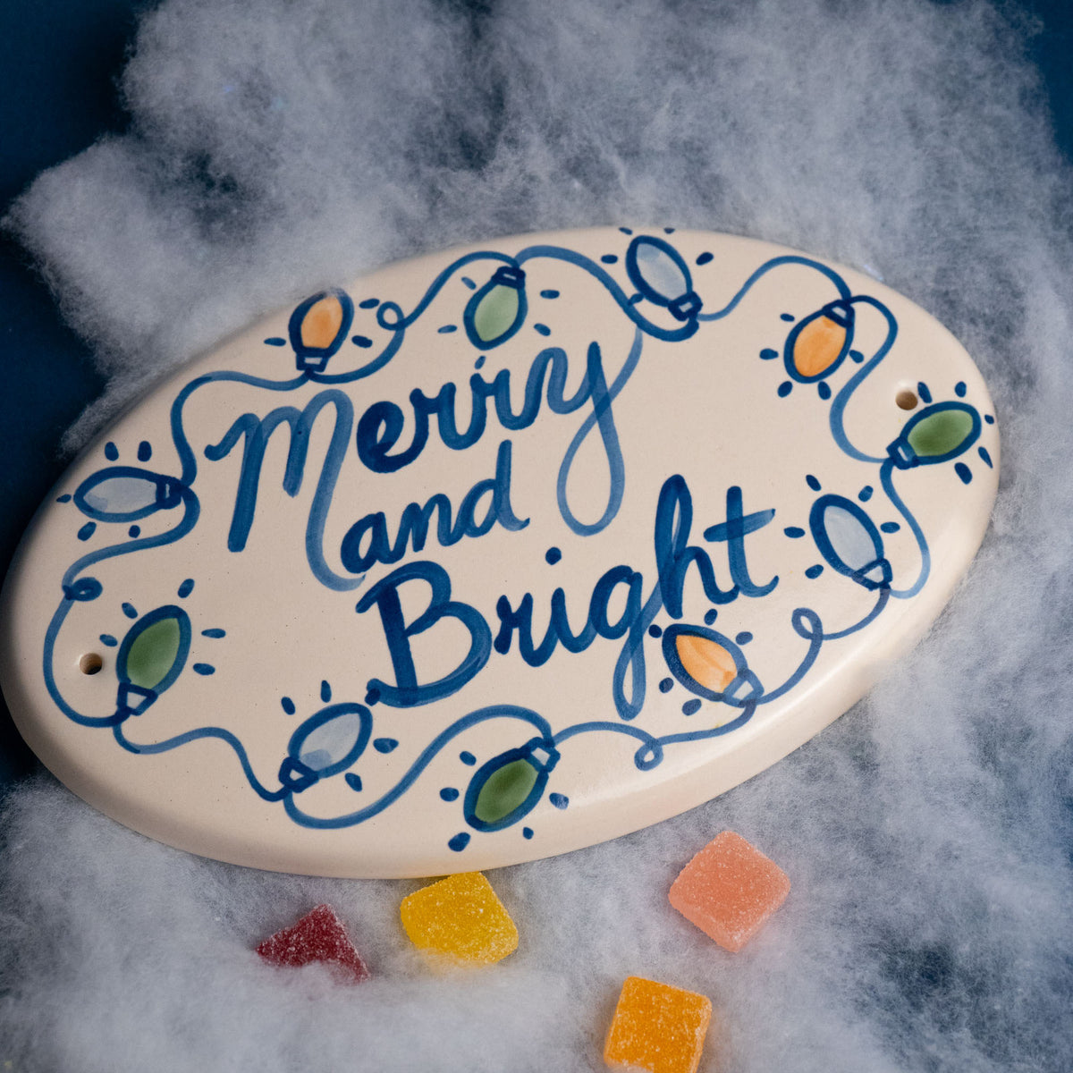 Merry and Bright Medium Oval Plaque