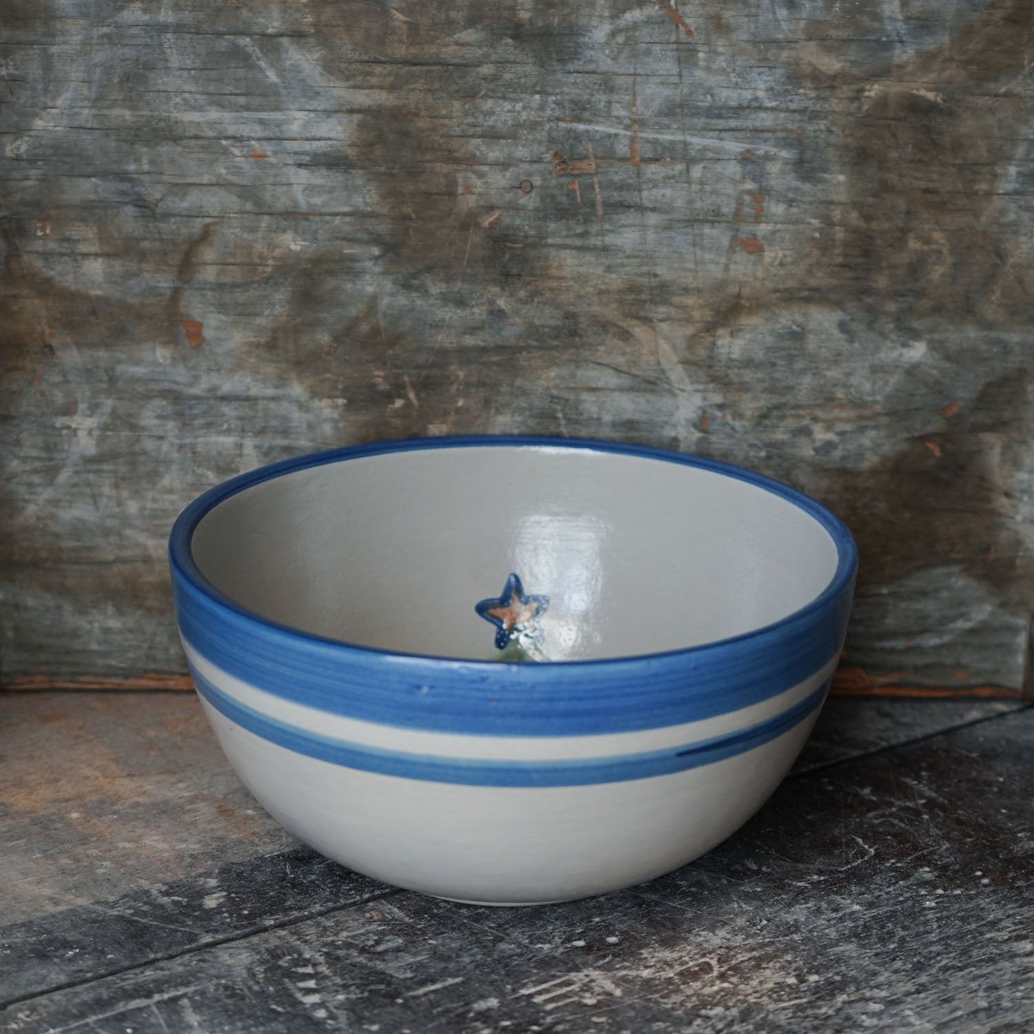 Medium Deep Serving Bowl - Snowman
